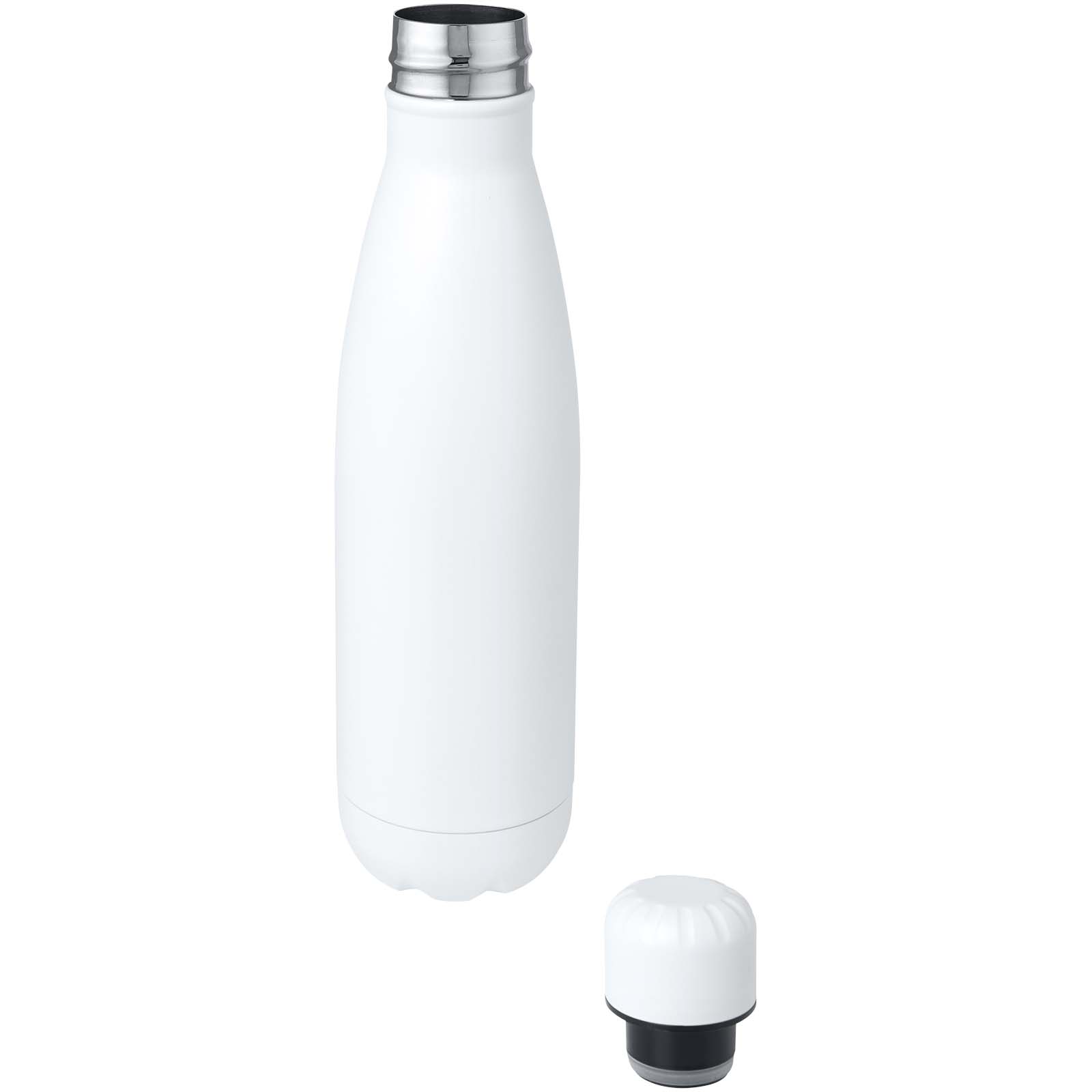 Flasche, Wasserflasche, Schraubverschluss, Material: Metall, Farbe: Weiß