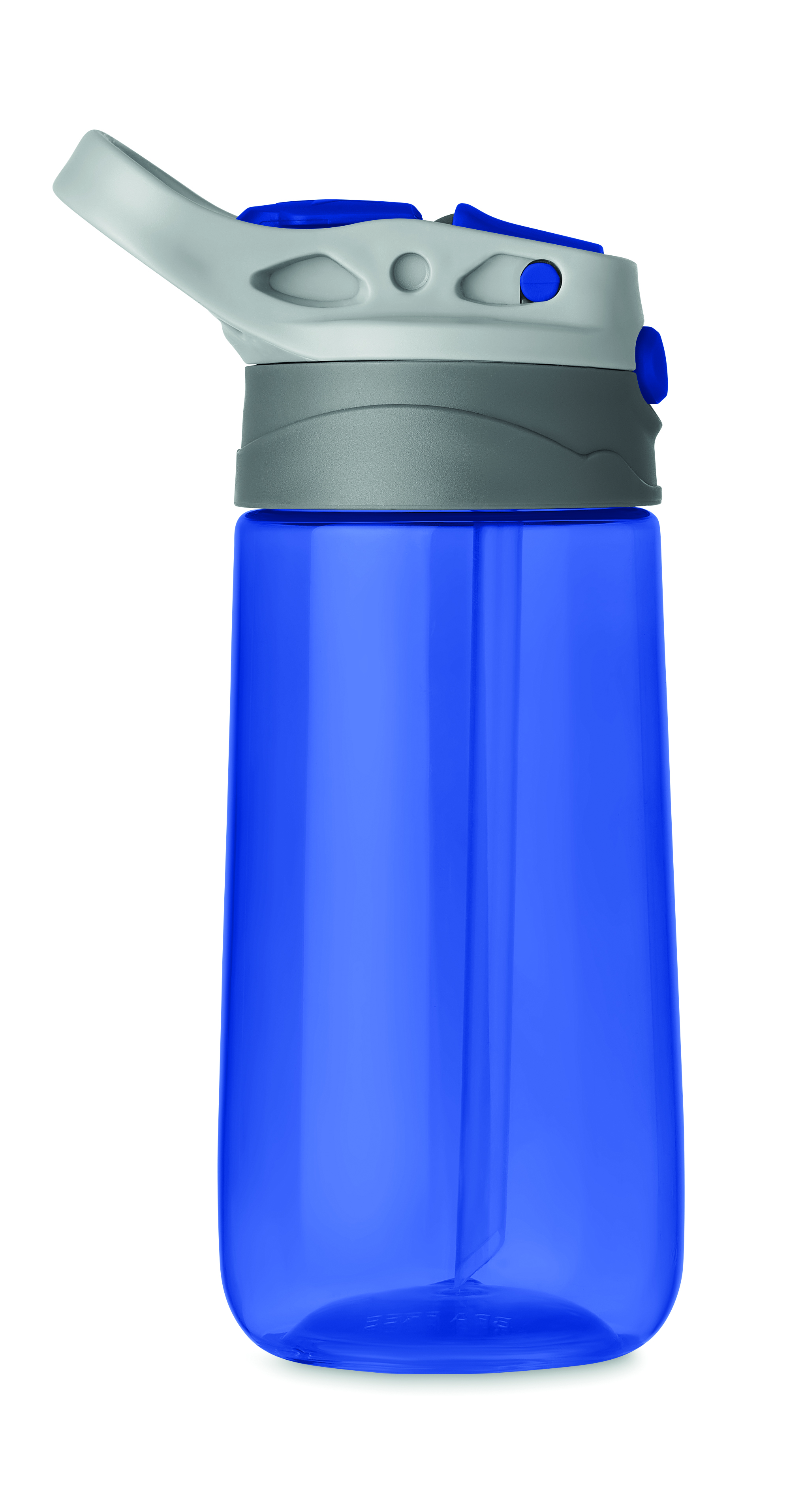 Trinkflasche, Sportflasche, Klickverschluss, Blau, Griffdeckel