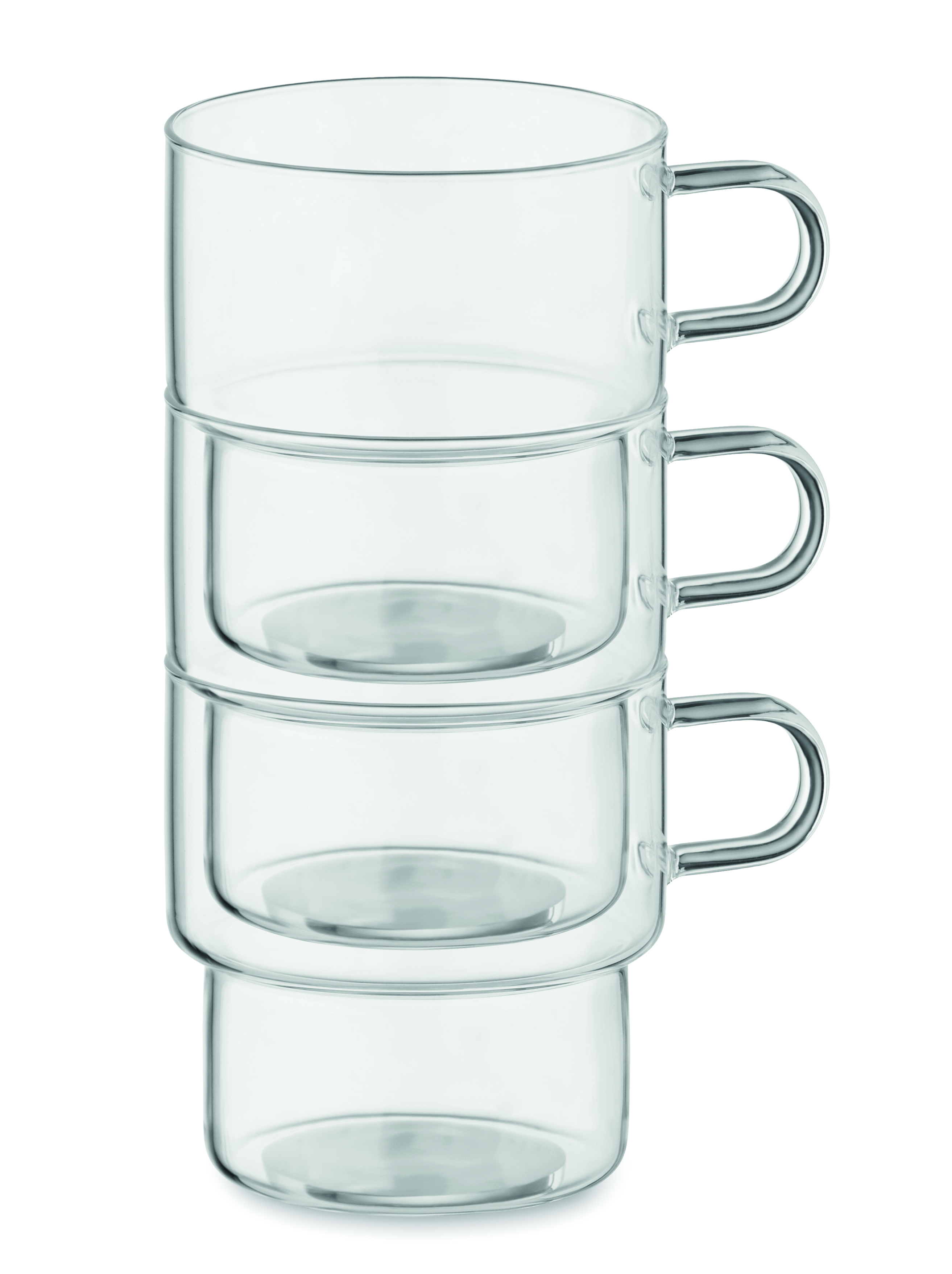 gläser, shotgläser, stackbares glas, transparent, 3-stufiges system, glas, tassen, stacking, gläser, servierglas, Glasstapel, Milchkaffee-Glas, Glas, Stackglas, Geschirrset