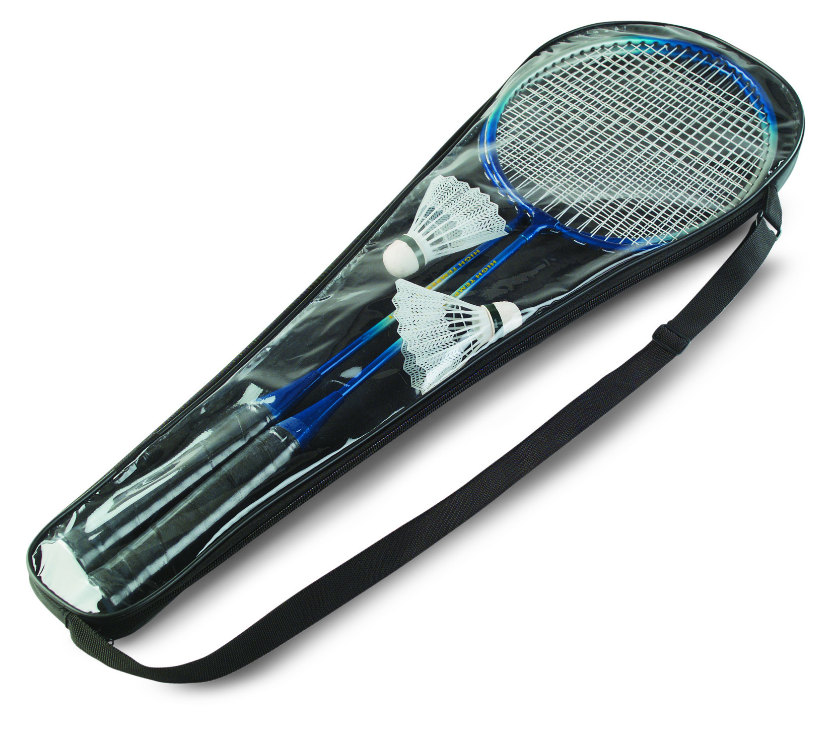 Badminton-Schläger, Schläger-Set, Federball, Schläger-Hülle, Koffer/Beutel, Badminton-Set, Schläger, Federball-Schläger, Schutzhülle, Federball, Badminton-Set, Badminton-Schläger, Shuttlecocks, Tragehülle, Blaues-Schlägerset