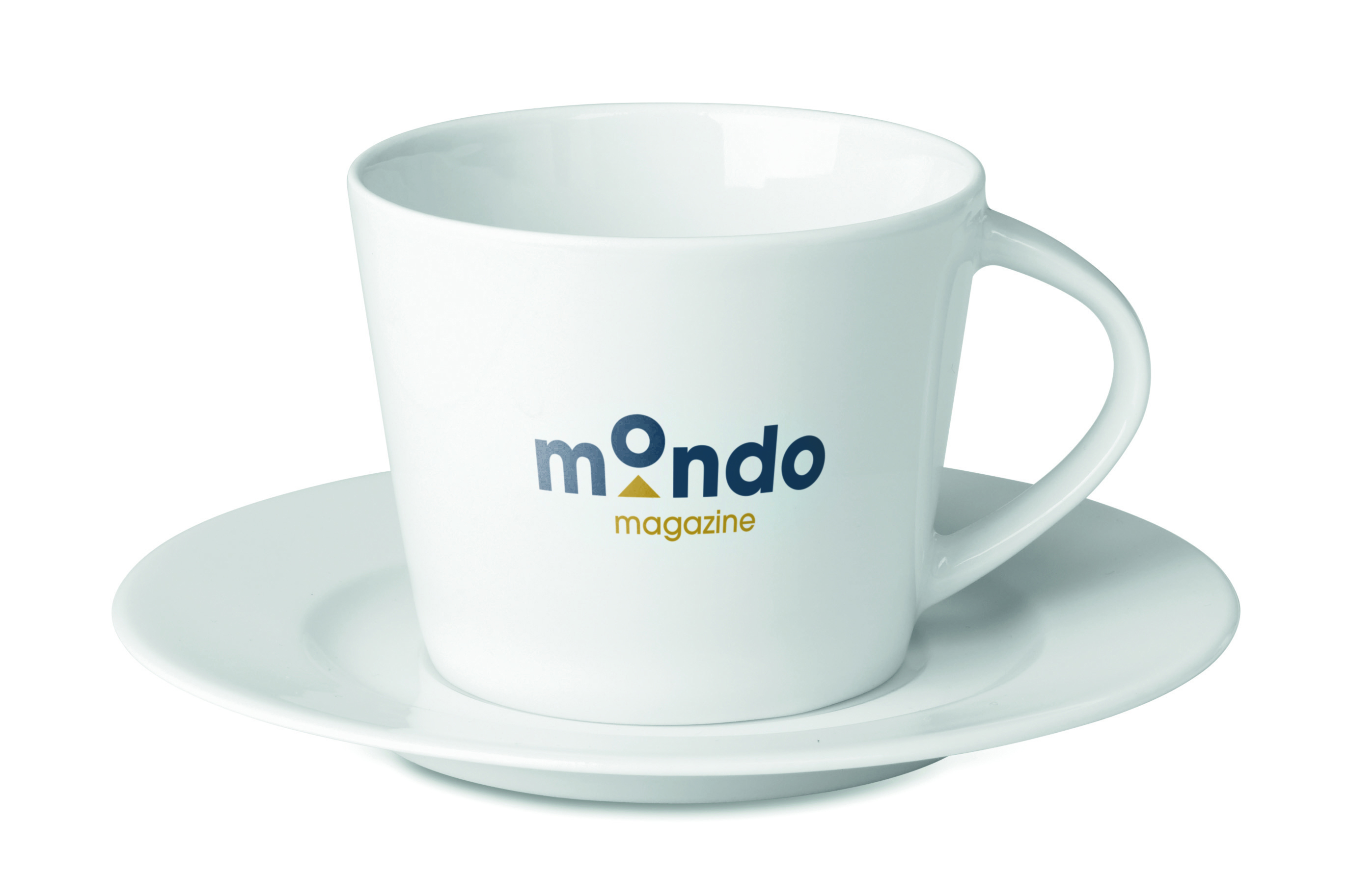 Tasse, Kaffeehaferl, Porzellan, weiße Tasse, Becher mit Logo