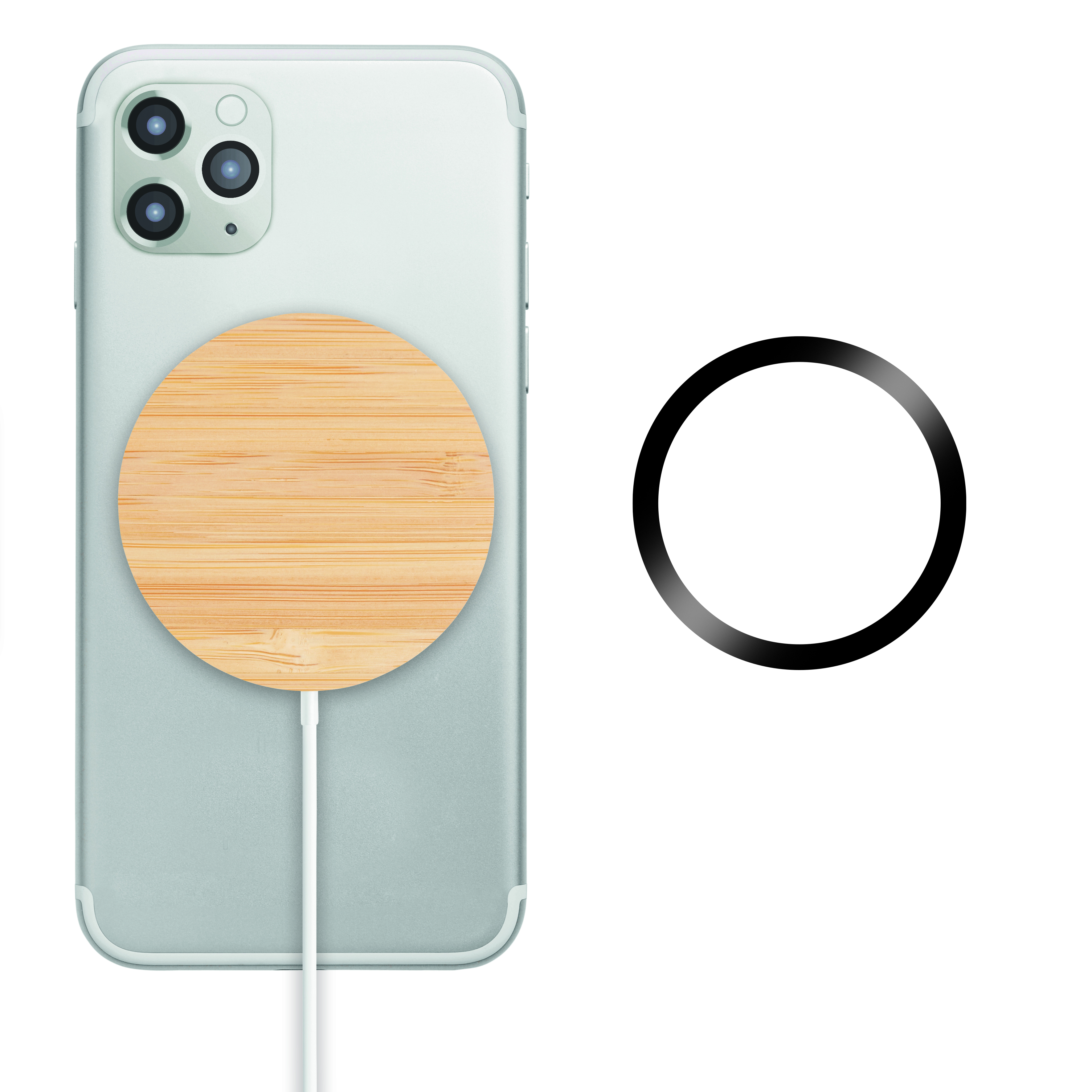 Holz-Ladepad, Holzscheibe, Telefonzubehör, Magnetischer Ladeanschluss, iPhone-Unterstützung