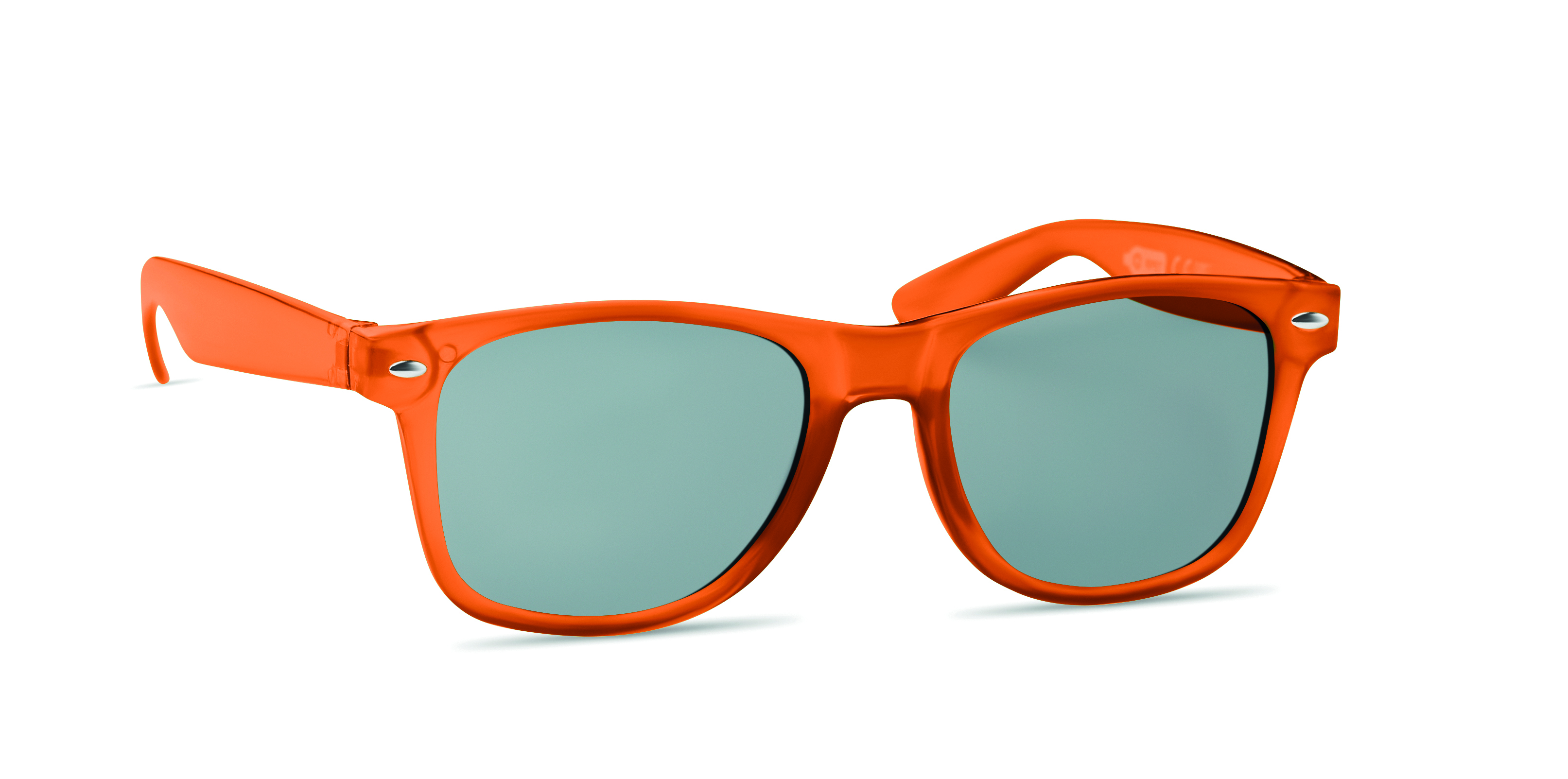 Sonnenbrille, orange, unisex, Kunststoff, Gläser blau-grün