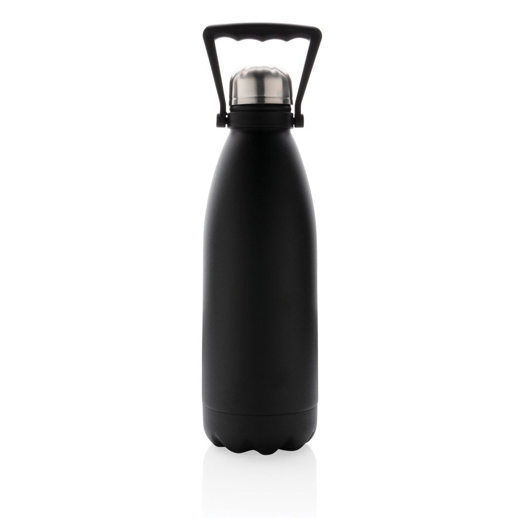 Flasche, Wasserflasche, Stahldeckel, Trinkflasche, matte schwarz