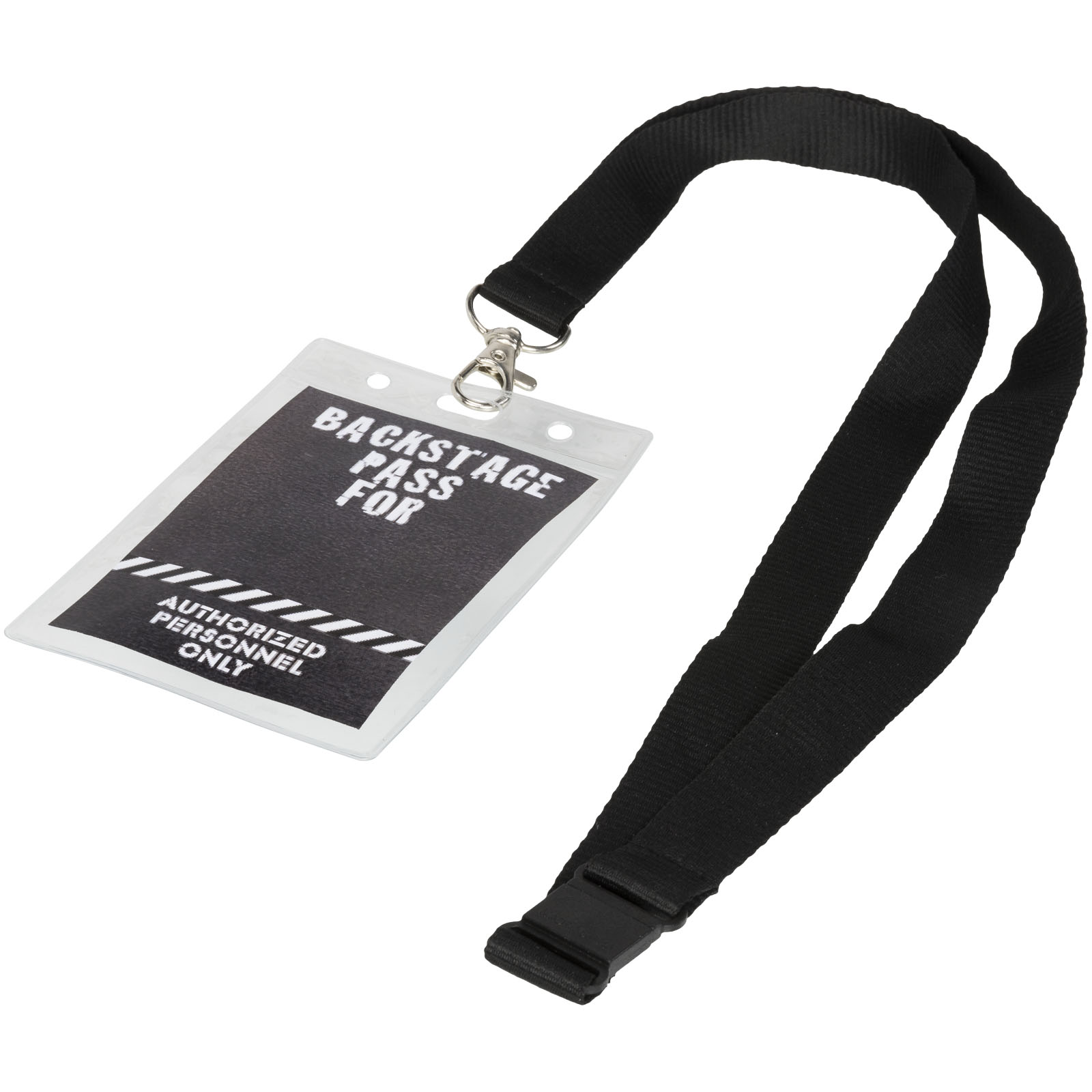 Lanyard, Ausweis-Halter, Clear Backstage Pass, Ausweis, Nackenkette, Lanyard, Ausweis-Halter, Klarer Kunststoffschlitz, Schwarze Band, Schlüsselring, Ausweis, Namensbadge, Lanyard, Schwarz, Transparentes PVC