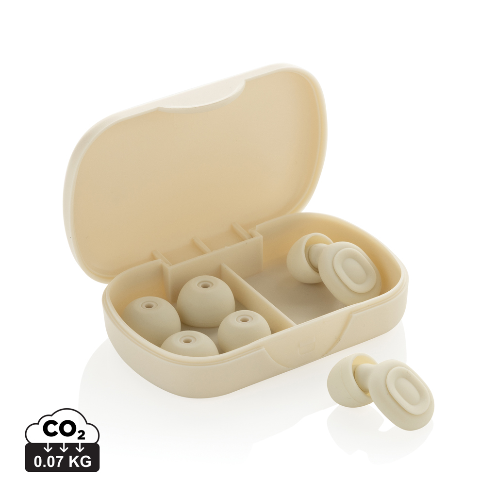 In-Ear Earbuds, Earbud tips, Silicone, Beige, Charging case