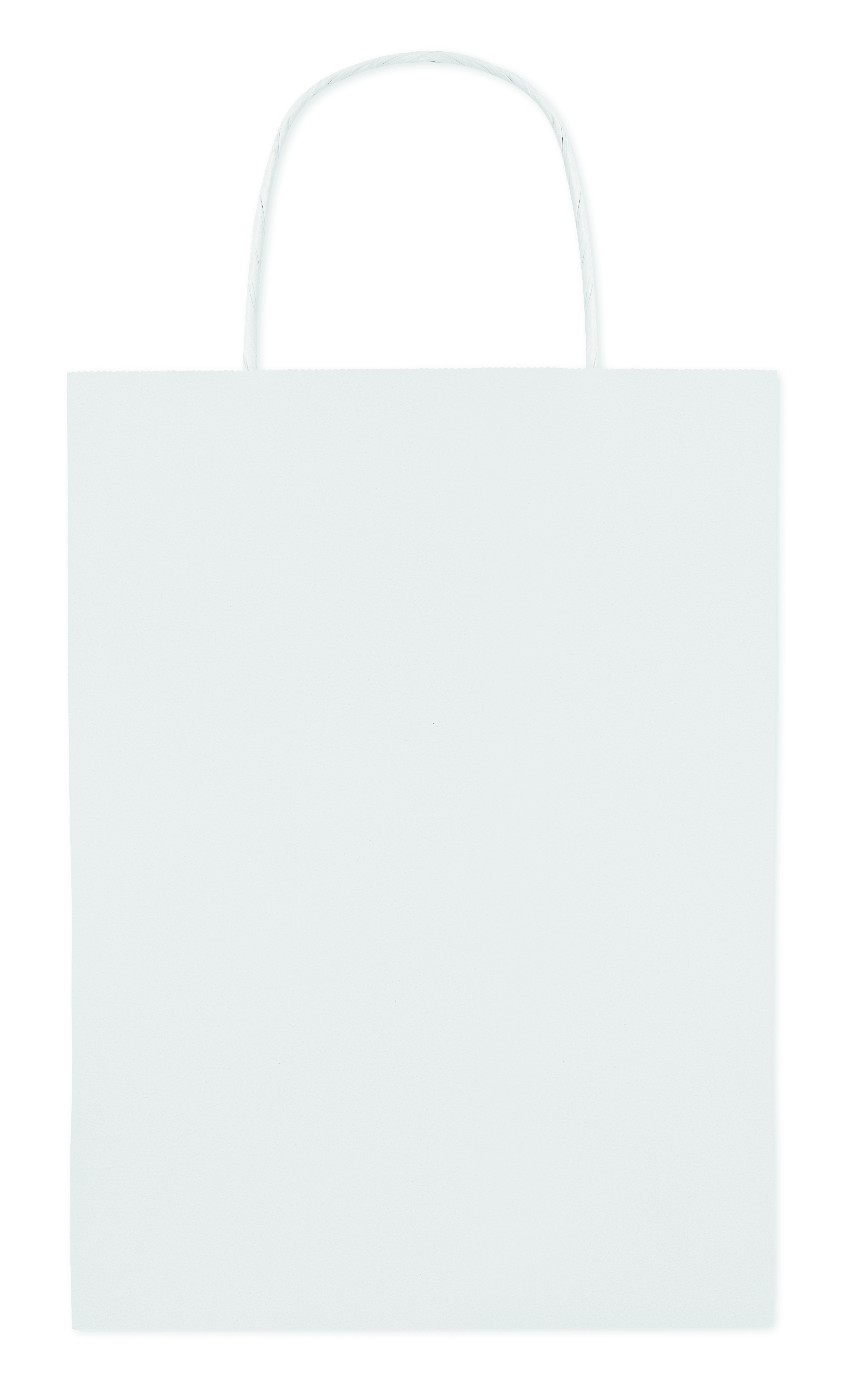 Tote Tasche, weiße Tasche, Papierbeutel, Tragegriff, unbedruckt