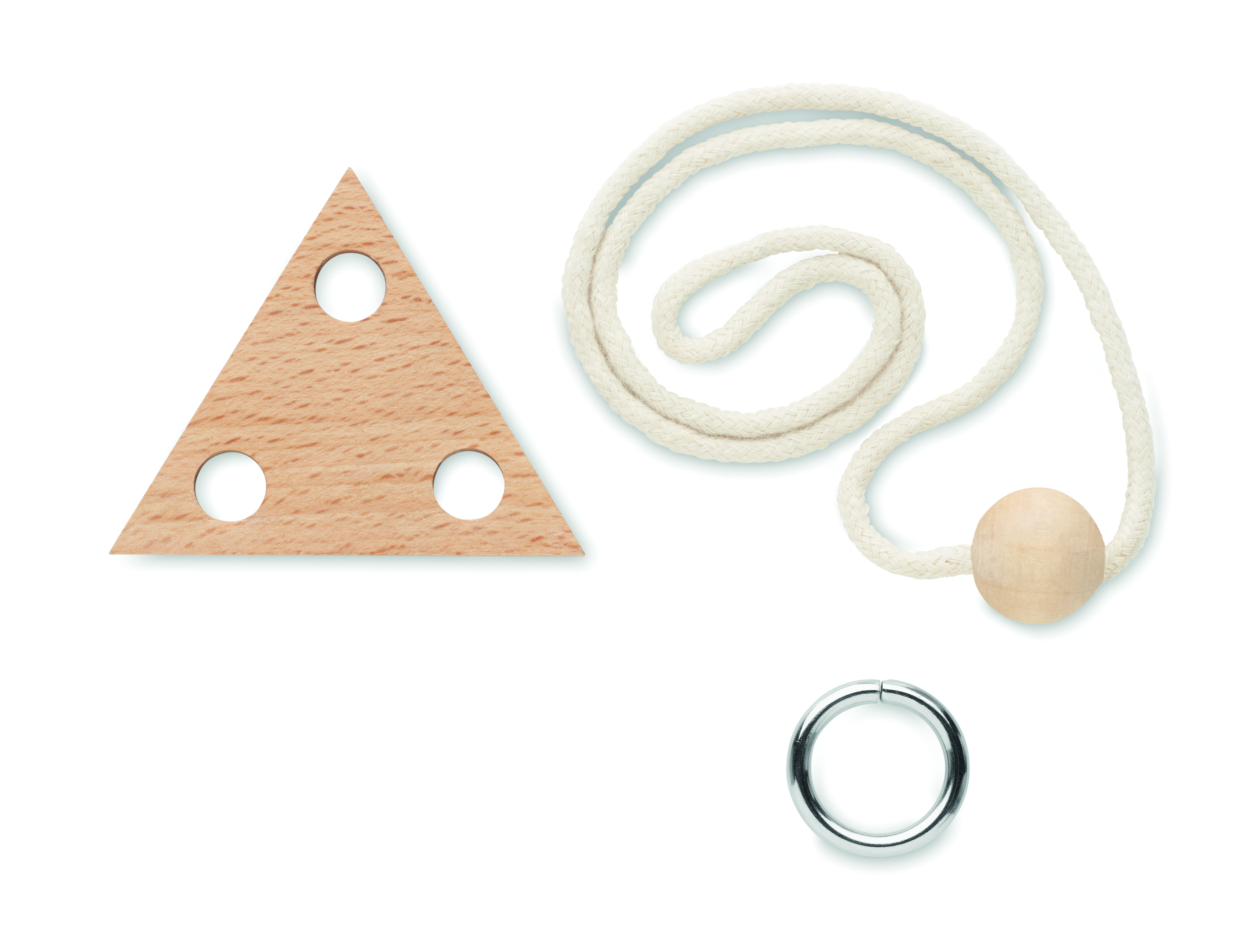 holzpuzzle, dreiecke, holzspielzeug, kugelring, seilspielzeug