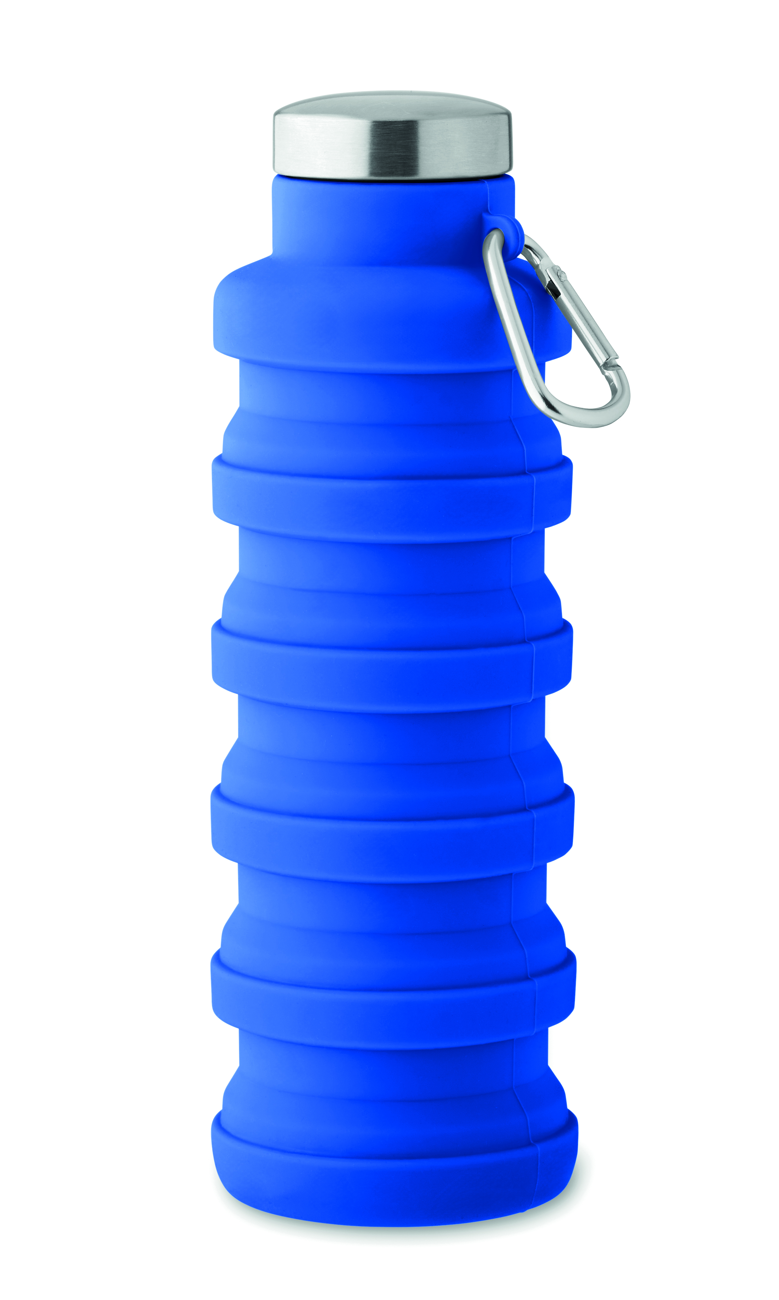 Flasche, Trinkflasche, Wasserflasche, Kapselverschluss, Carabiner, Flasche, Trinkflasche, Faltbar, Carabiner, Metalldeckel, Flasche, Wasserflasche, Trinkflasche, Carabiner, Blaue Farbe