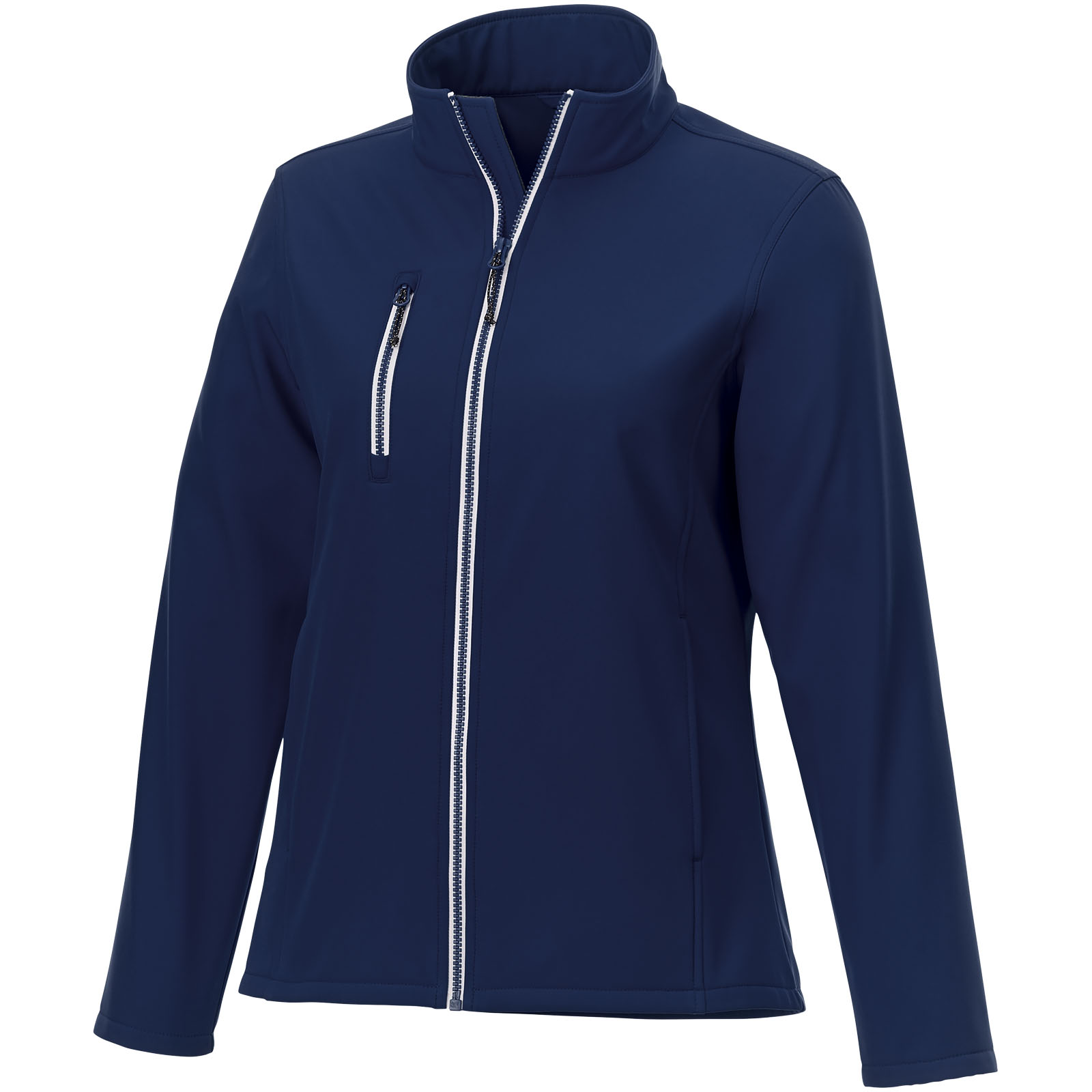 jacke, reissverschluss, normale passform, blau, softshell, jacke, windjacke, reissverschluss, unifarben, damenschnitt, Jacke, Reißverschluss, Navy, Vollreißverschluss, Vorne Reißverschluss, jakke, marineblau, Reißverschluss, Oberbekleidung, Damen