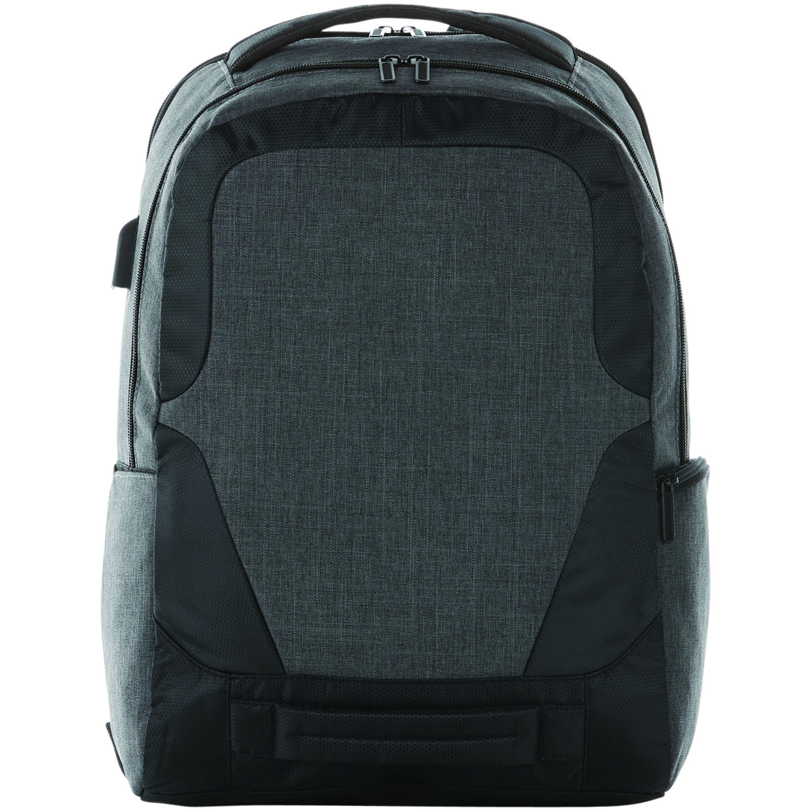 Rucksack, Rucksack, Material, Grau, Reißverschluss, Rucksack, Backpack, Material, Grau, Schulterriemen, Rucksack, Strukturierter Stoff, Schwarz, Seitentasche, Laptopfach