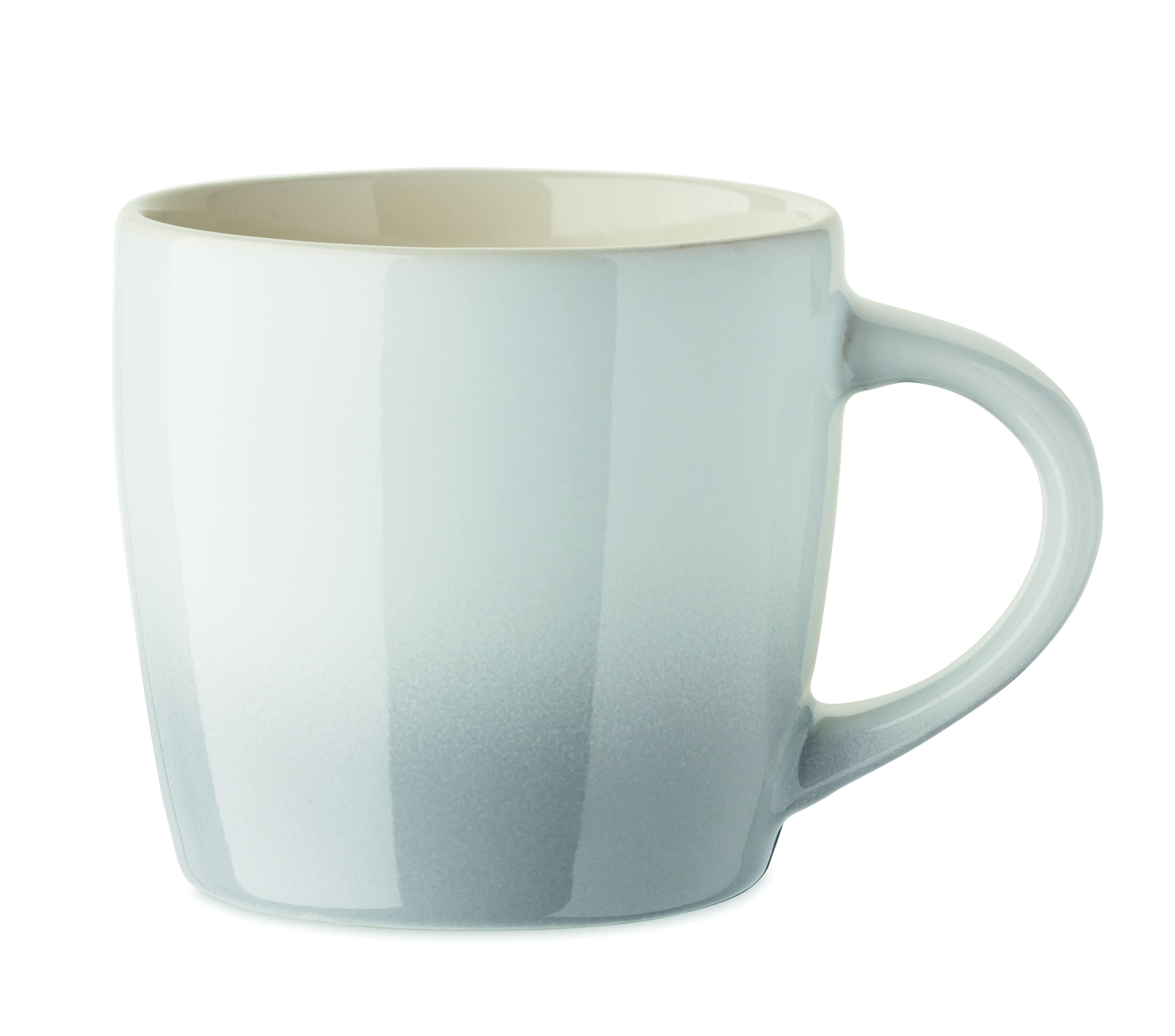 Tasse, Becher, Keramik, Gradient, Griff, Tasse, Kaffeebecher, Keramik, Graues Farbverlauf, Handle, Becher, Tassenform, Keramik, Zweifarbig, Griff