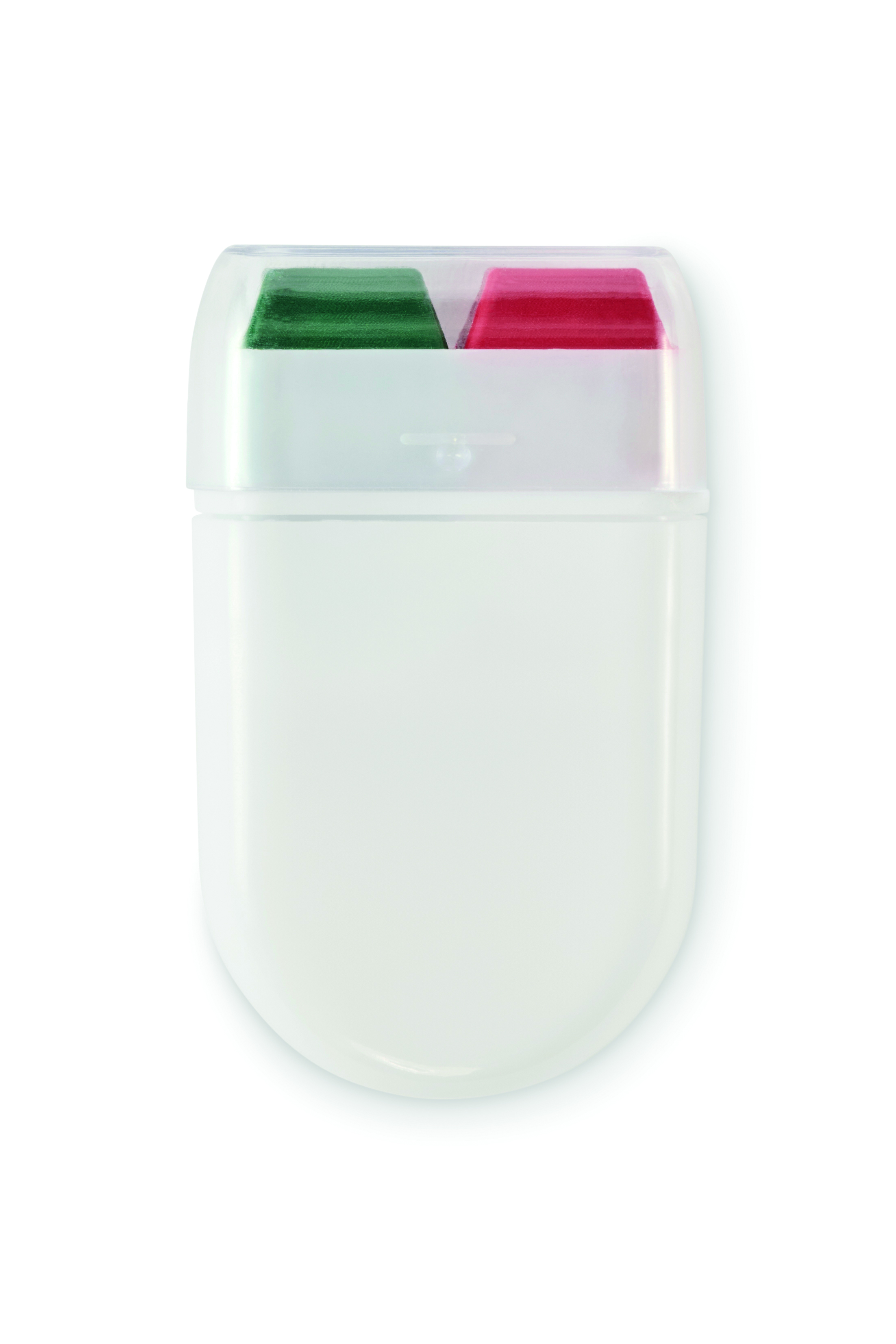 pencilspitzer, manueller scharfer, zweifarbig, grün pink, weißer kunststoff, Korridorkasten, Brillenreinigung, Vliesbox?, Pillenschachtel, Glasbehälter