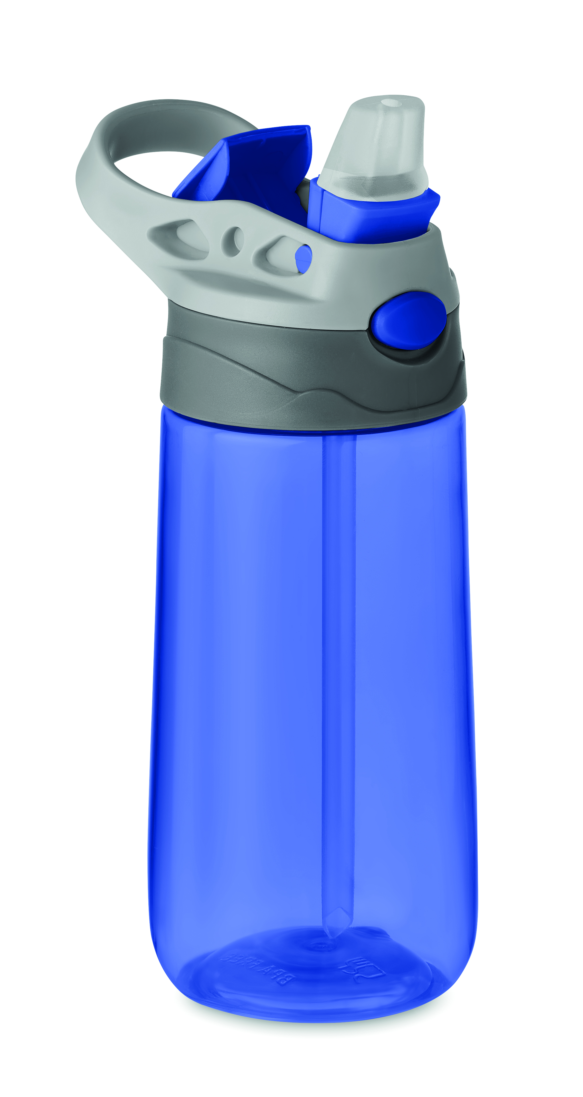 Trinkflasche, Wasserflasche, Sportflasche, Klickverschluss, Transparente Blau