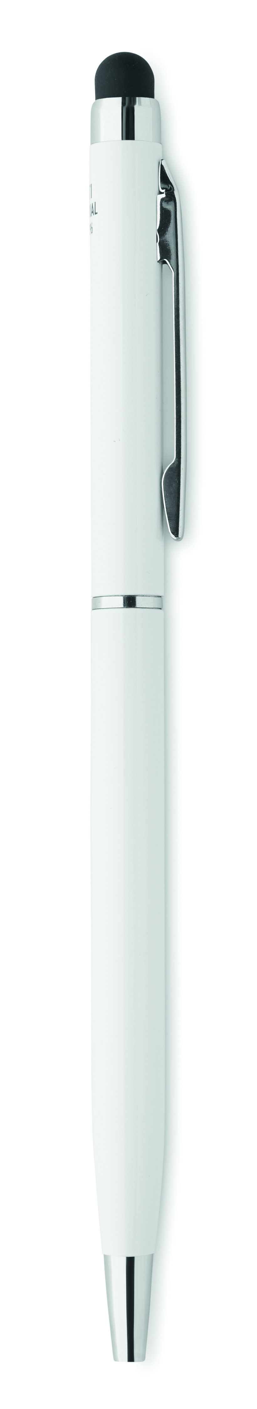 pen, weißer stift, ballpoint, metallclip, ausfahrbar