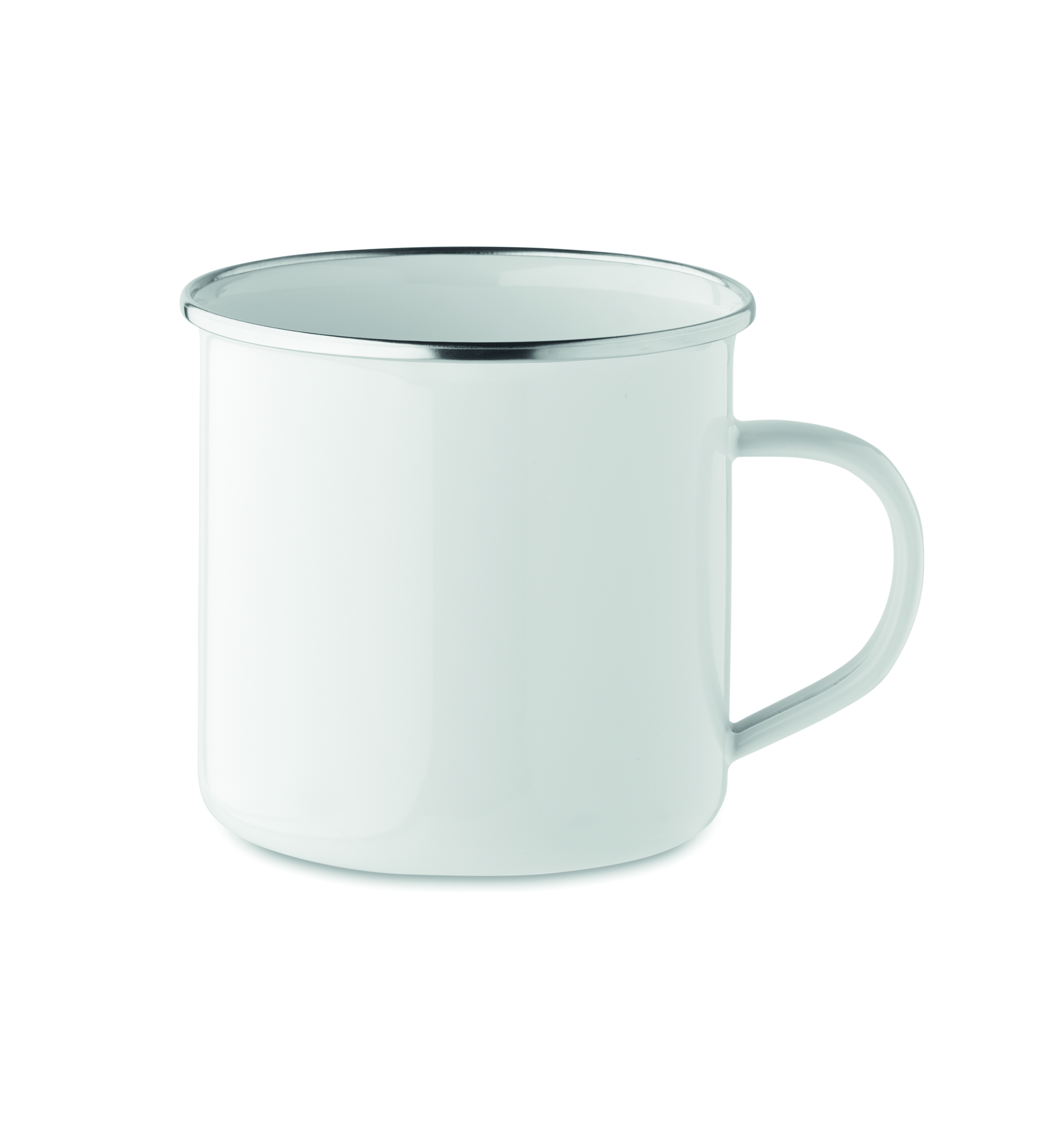 Becher, Mug, Keramiktasse, weiße Tasse, Tassenrand aus Metall, Becher, Tasse, Milchkaffee-Becher, Keramik, Weiß, Mug, Kaffeetasse, Weiße Tasse, Glasiertes Becher, Porzellanbecher