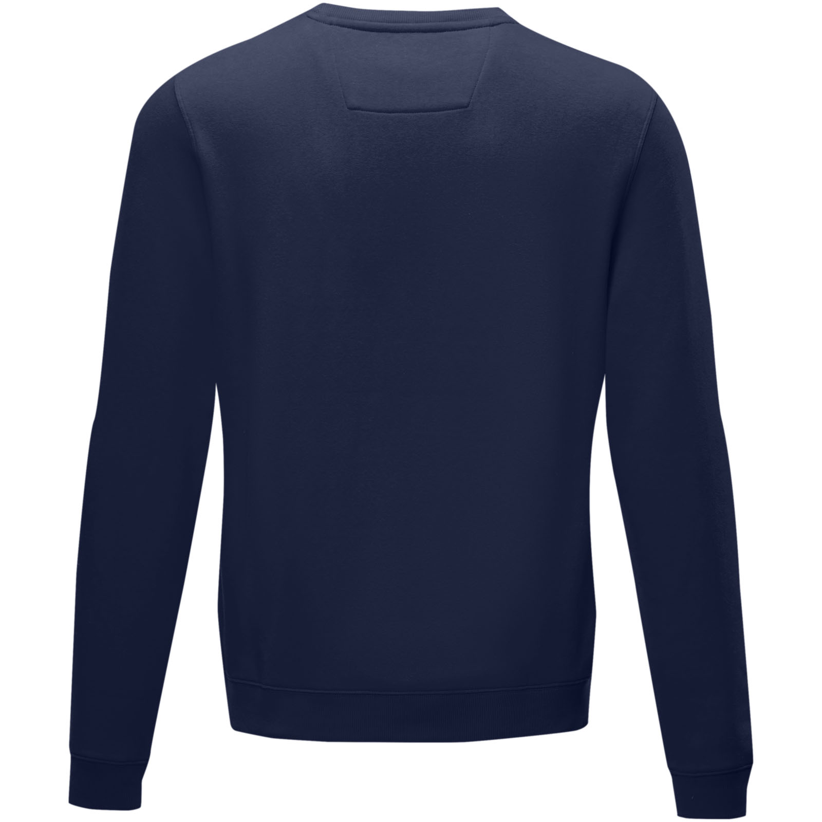 Sweatshirt, Navy blue, Crew neck, Long sleeve, Plain solid