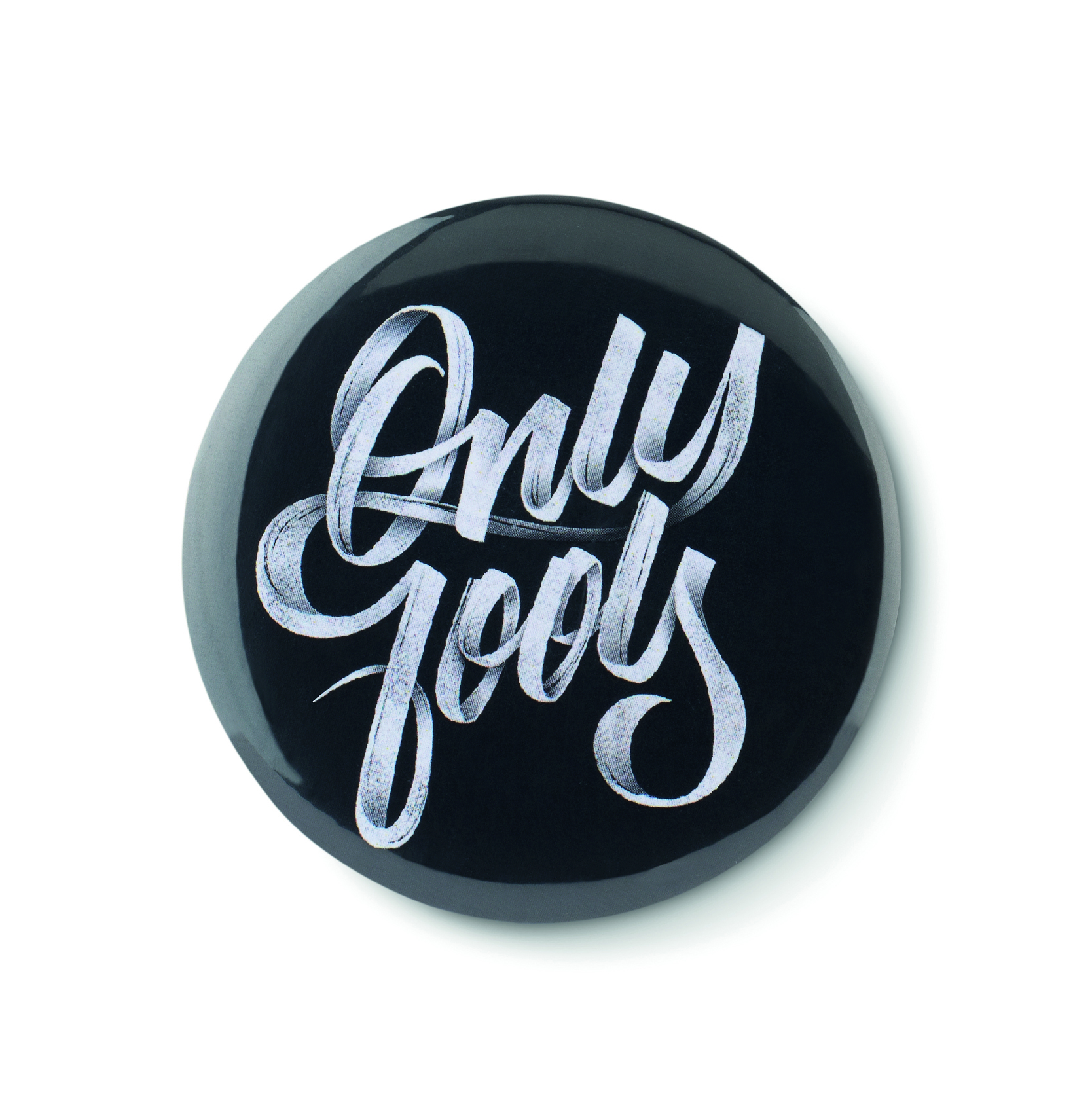 button, black, round, text, girl power