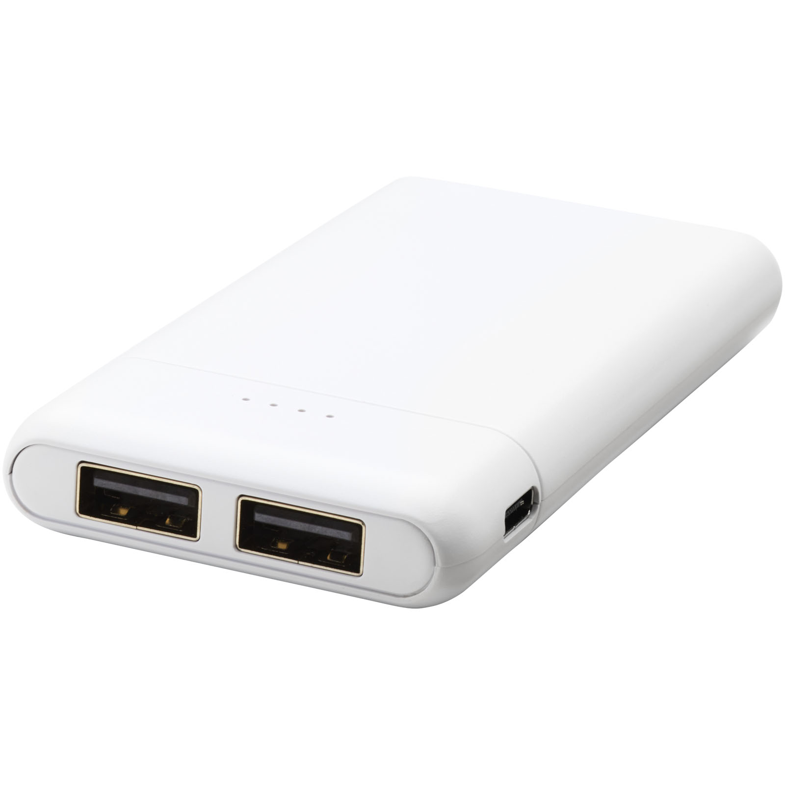 Power Bank, USB-A Dual, Weiss, Tragbarer Akku, LED-Anzeigen
