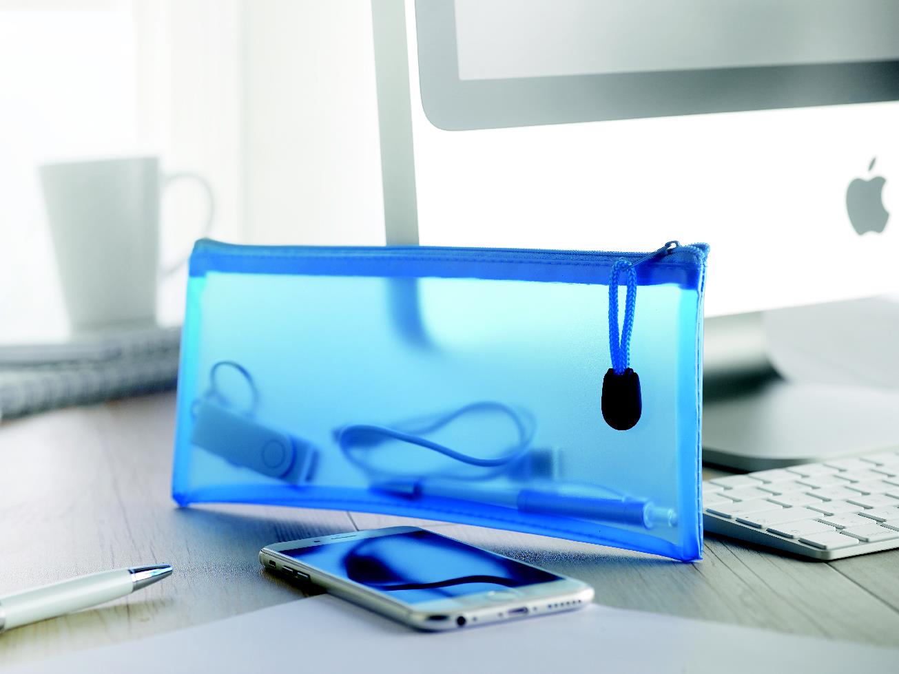 Schreibtisch-Set, Zubehör, Stifthalter, Kunststoff, Transparenz