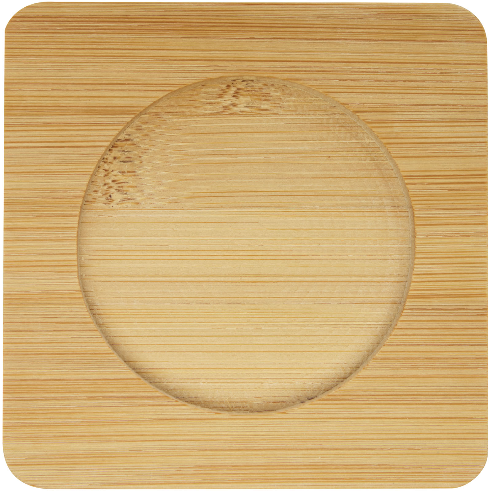 Holz, Untersetzer, runde Platte, Naturholz, Kastanienfarbig