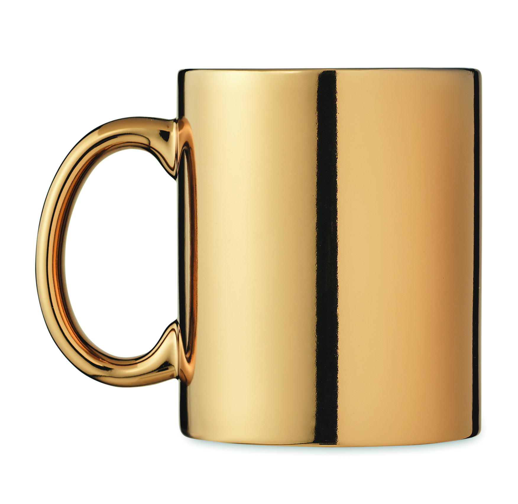 gold mug, metallischer Becher, Tasse, Henkelbecher, goldene Farbe