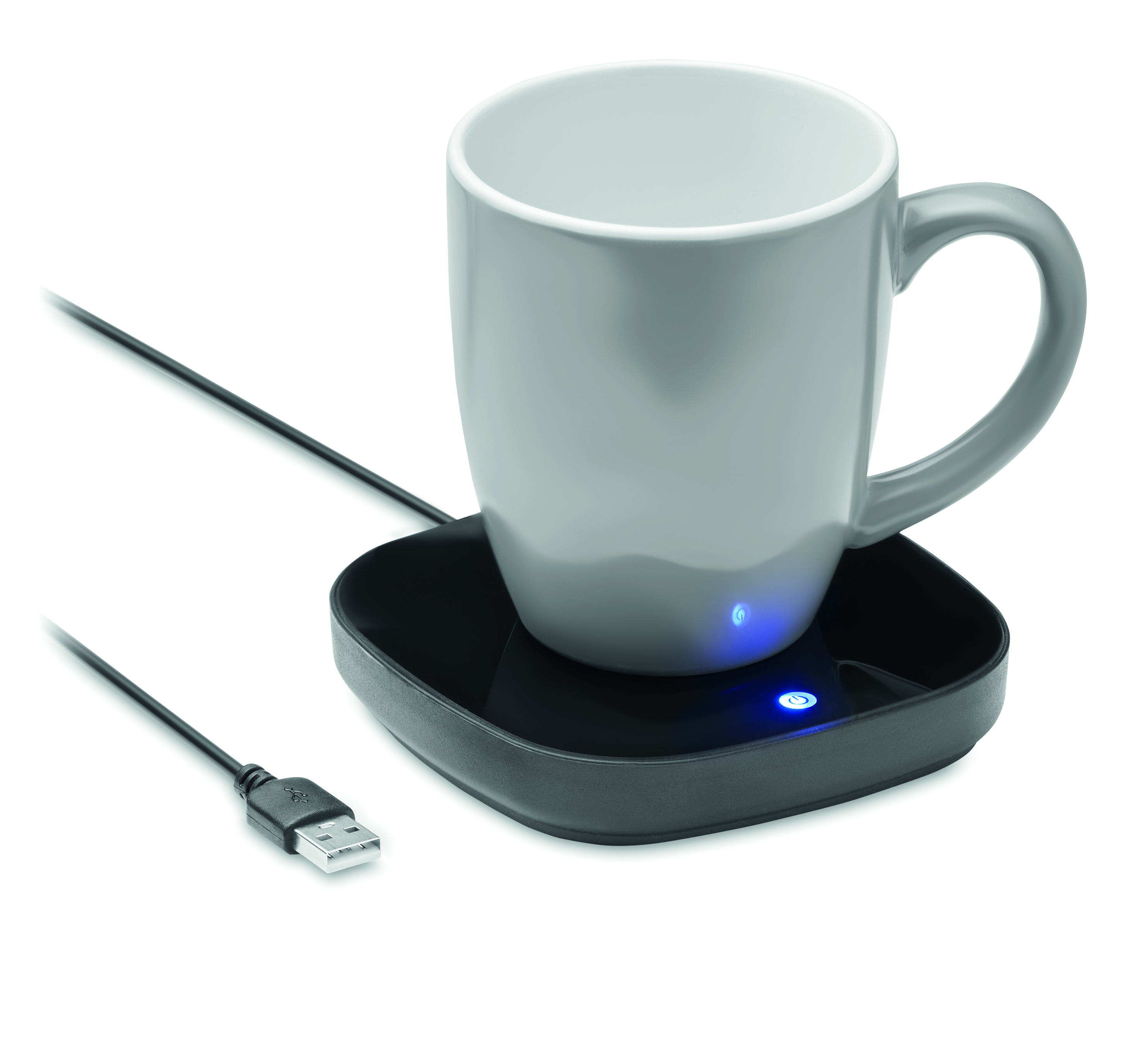 Tassenwärmer, USB-Ladegerät, Becher, Keramikbecher, LED-Beleuchtung, Kaffeetasse, Becher, USB-Ladeuntersetzer, Ladeunterlage, LED-beleuchtet, Tasse, Kaffeetasse, USB-Wärmebecher, Becher mit Heizplatte, Tassenwärmer
