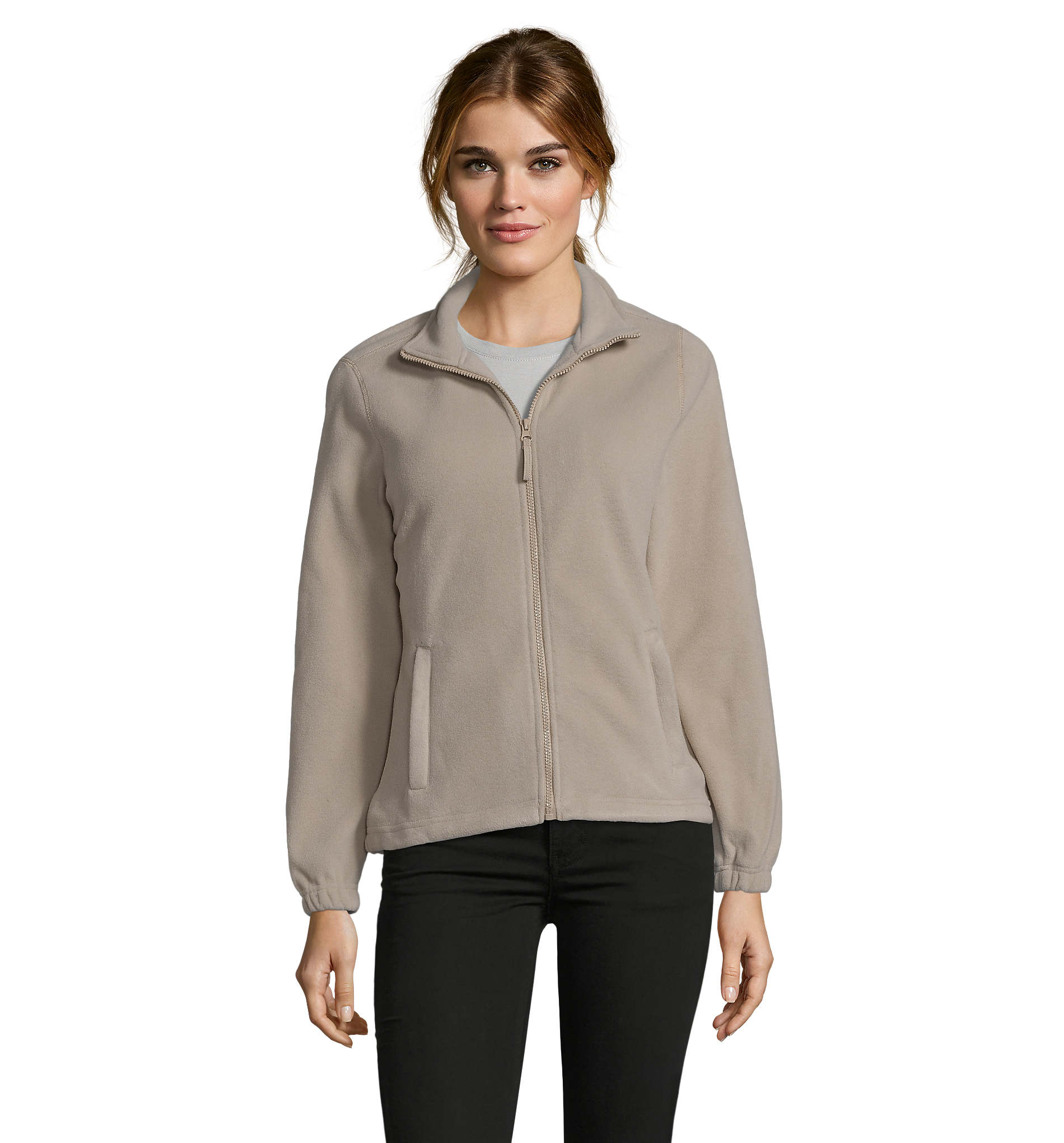 Jacke, Zip-Jacke, Beige Jacke, Fleece-Jacke, Vollreißverschluss, jacke, reissverschluss, fleece, beige, langarm, Jacke, Reißverschluss, Zipjacke, Fleece, Beige, jacke, Reißverschluss, Fleece, beige, Taschen