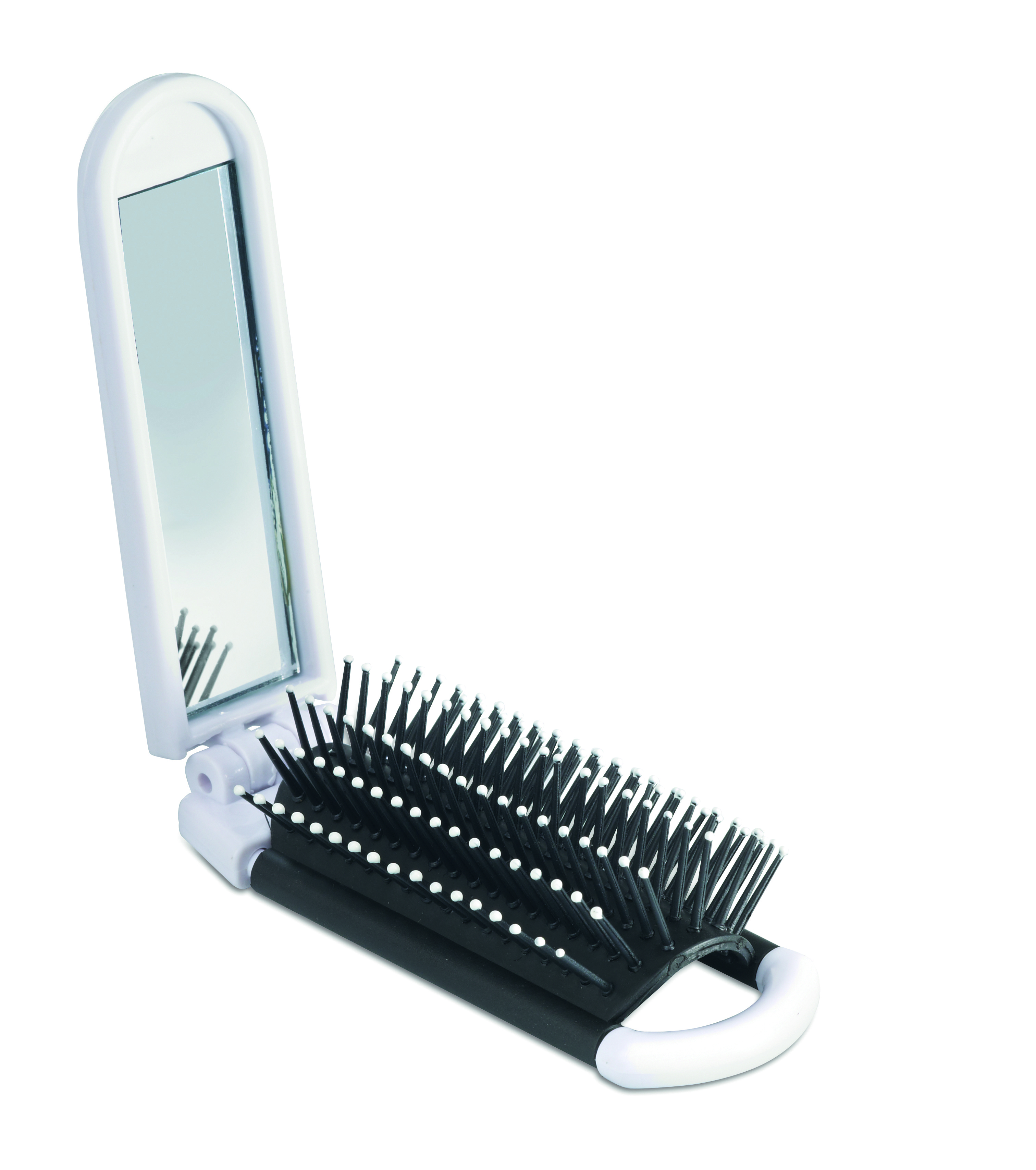 haarschm brush, kamm, zweiseitig, fächerbürste, spiegel, Haare, Spiegel, Faltbar, Bürste, Kunststoff, Reisebürstenkrone, Faltbürste, Haarbürste, Spiegelbürste, Klappbügelbürste, Haarbürste, Doppelspiegel, Kopfhautbürste, Kammrolle, Faltbar