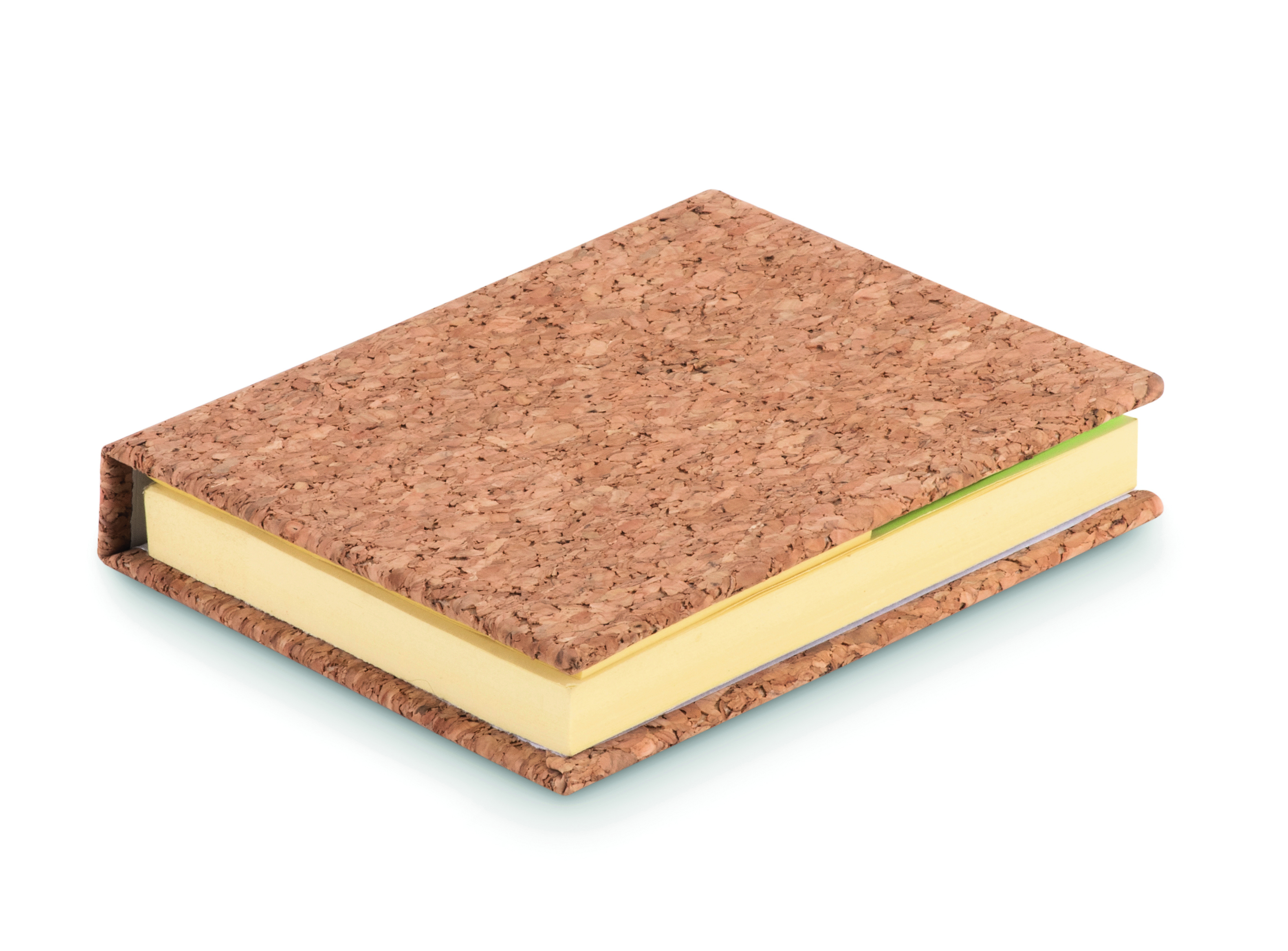 Kork-Notizbuch, Korkumschlag, Notizbuch, gelbe Seiten, Papier-Notizbuch