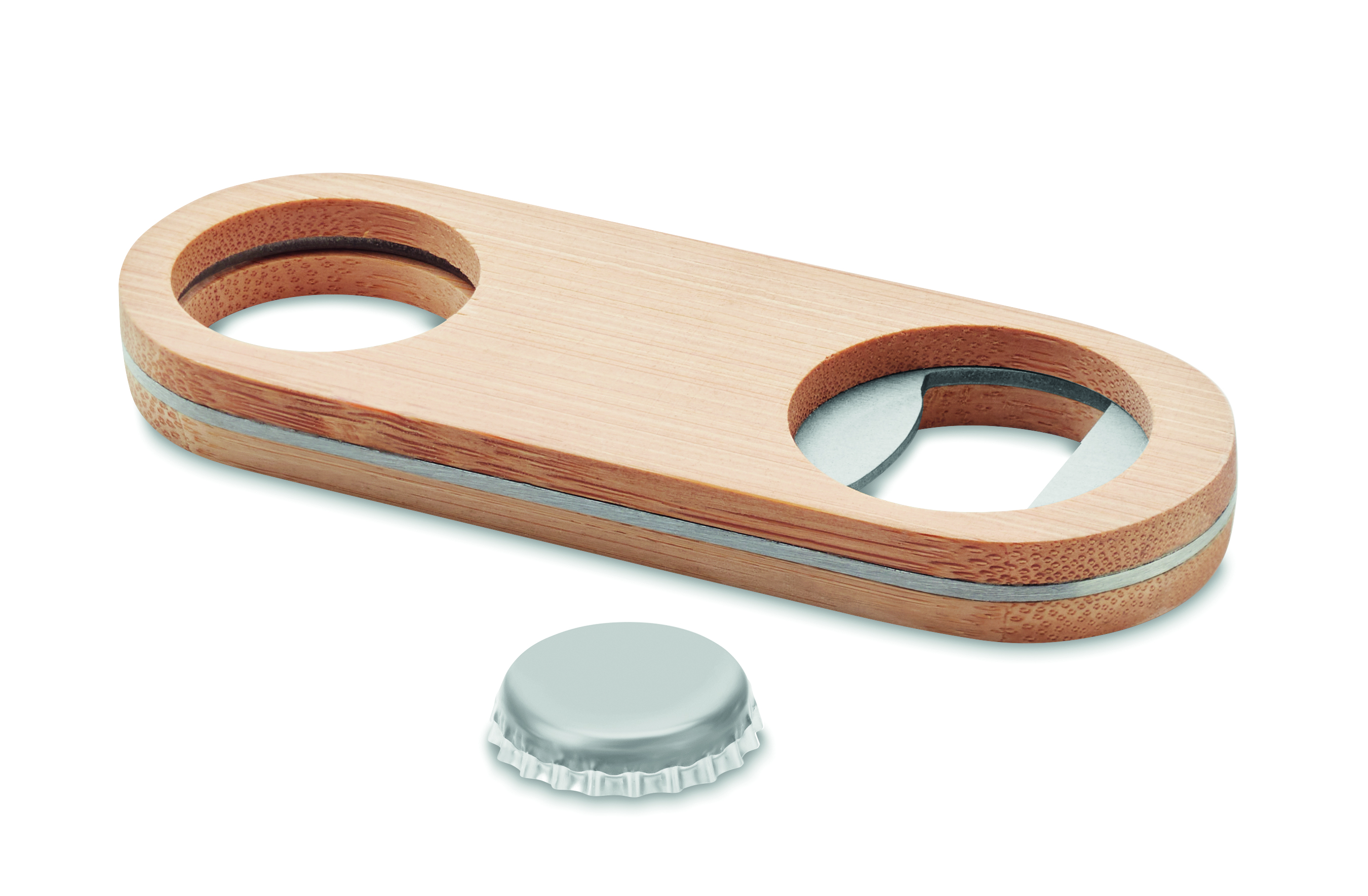 Holz, Flaschenöffner, Doppelöffnung, Magnetisch, Metallkappe