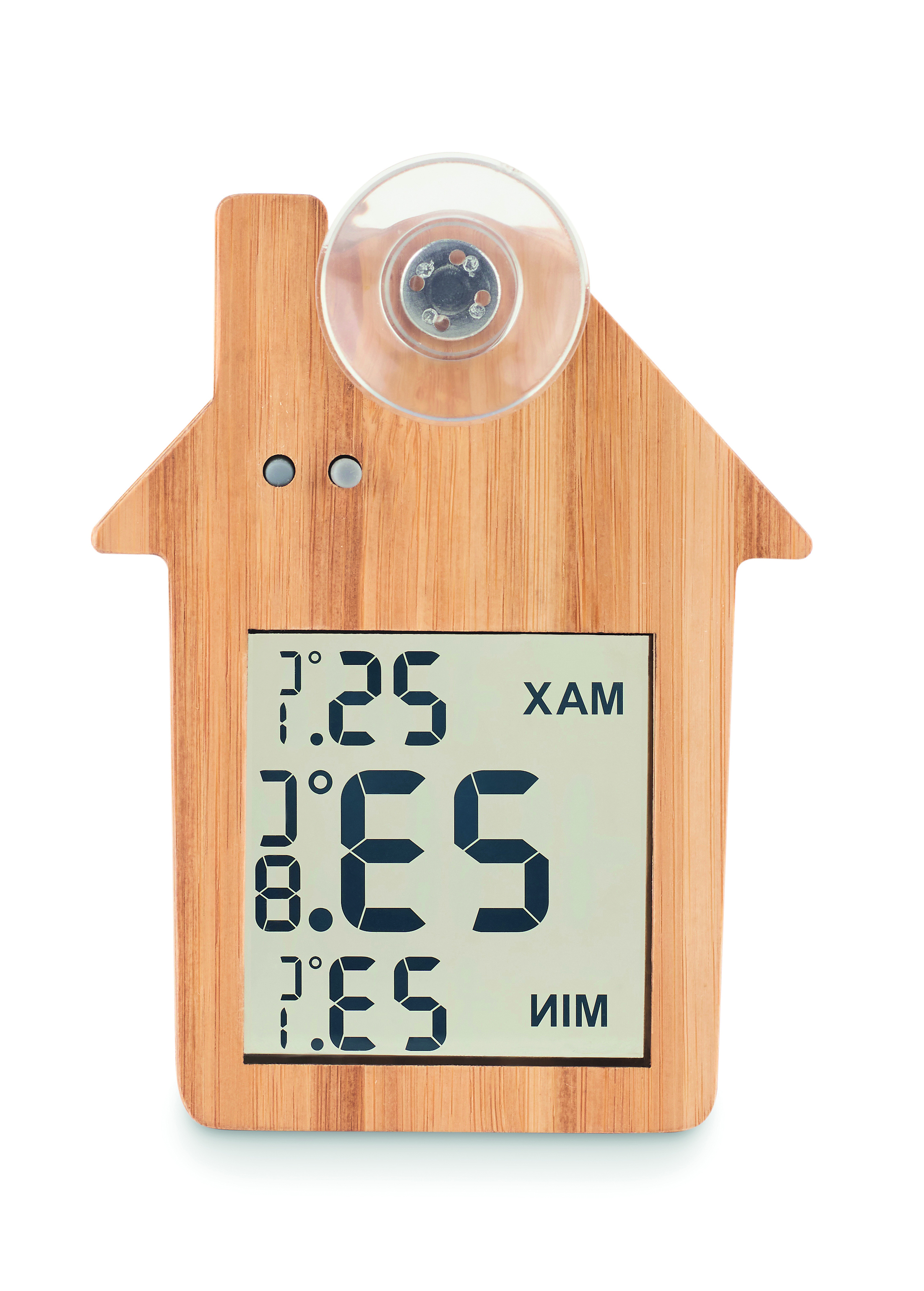 Holz, Wetterstation, Thermo-Hygro, Digitaldisplay, Hut-Form