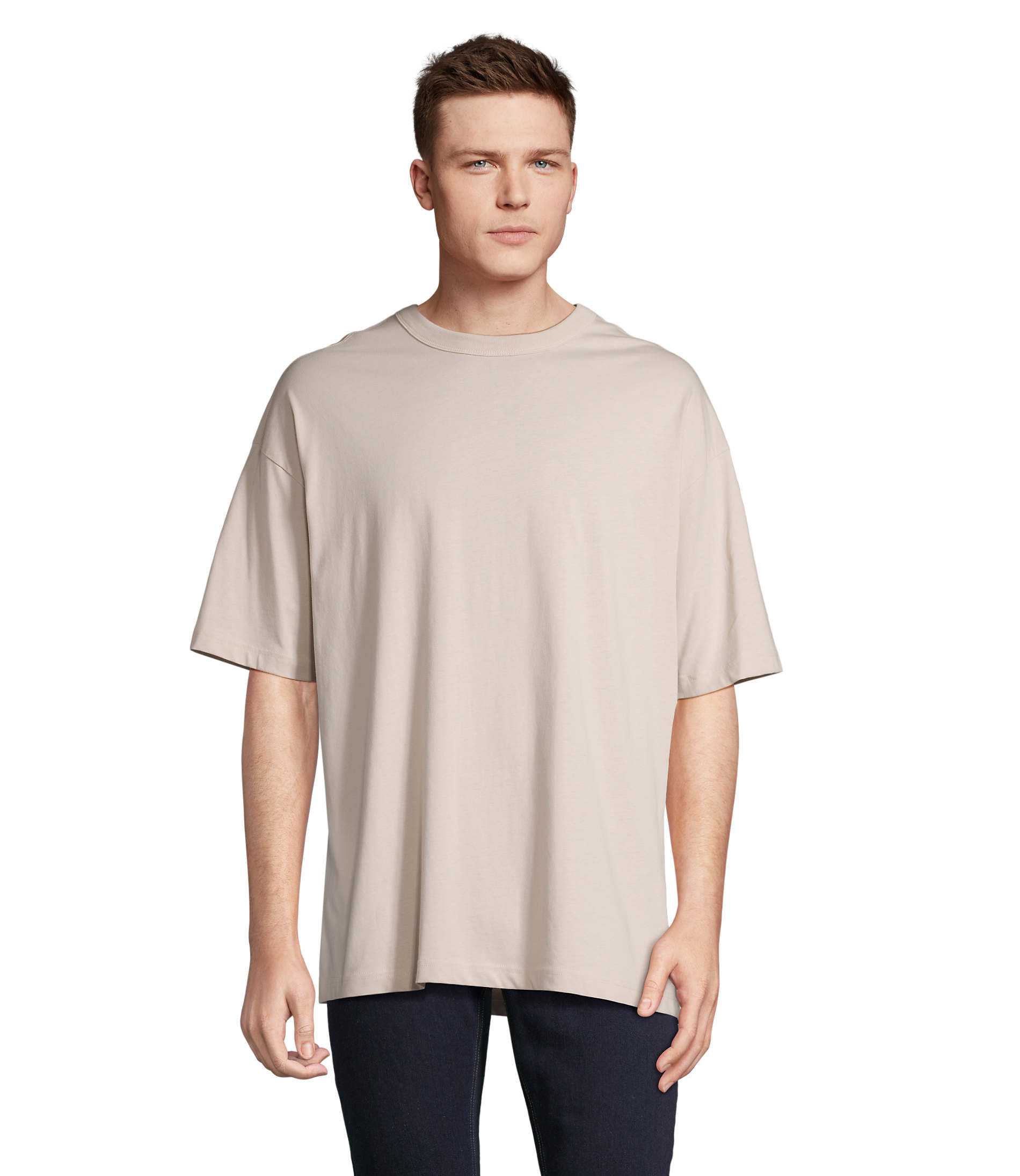 T-Shirt, Beige, Oversized, Kurzarm, Unisex, T-Shirt, Oversized, Beige, Kurzesärmlig, Rundhalsausschnitt, T-Shirt, Oversized, Beige, Kurzarm, Einfarbig, Tee, Oversized, Beige, Kurzarm, Plain, T-Shirt, Sommershirt, Beige, Oversized, Kurzarm