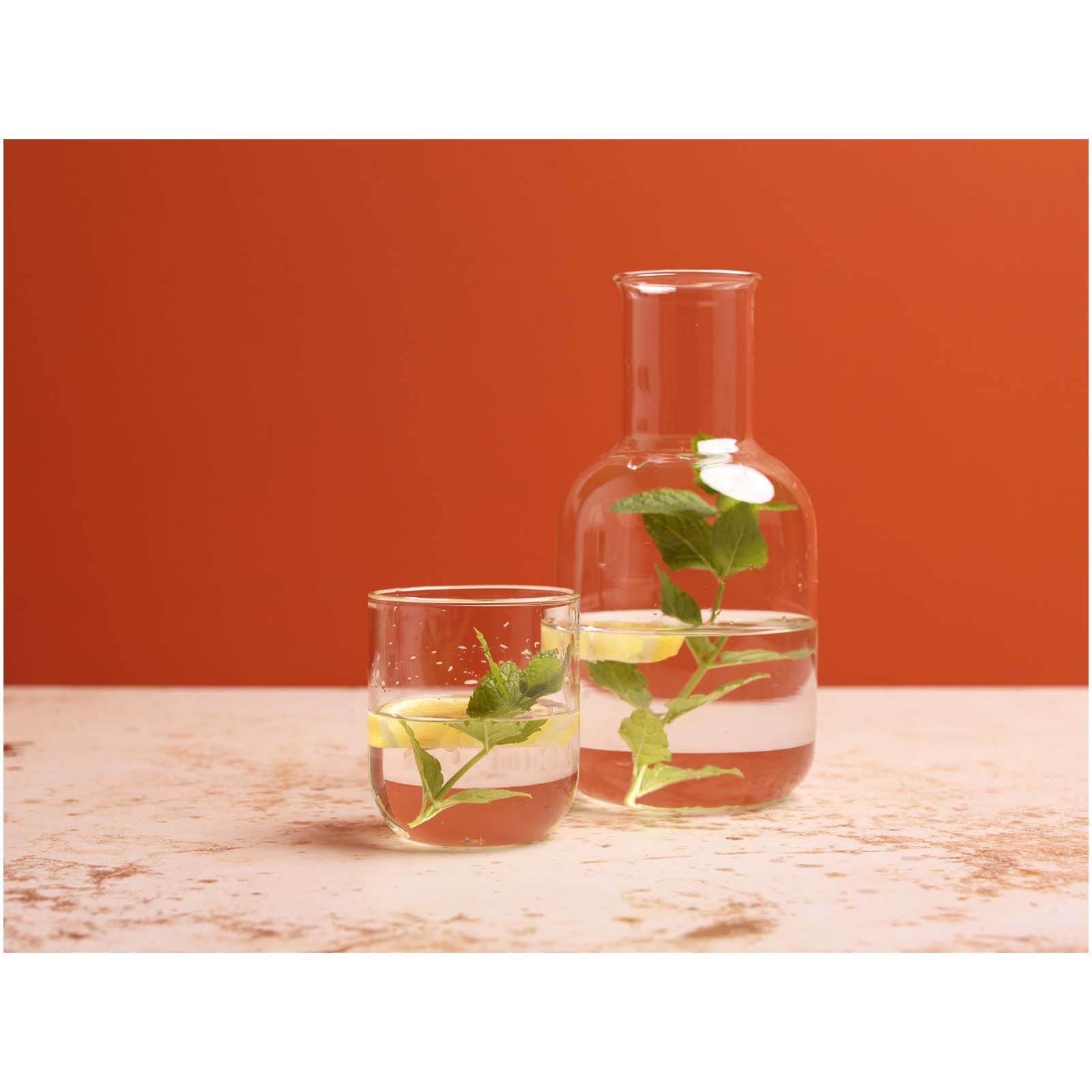 glas, Karaffe, Karaffe, Minze, Zitronenwasser