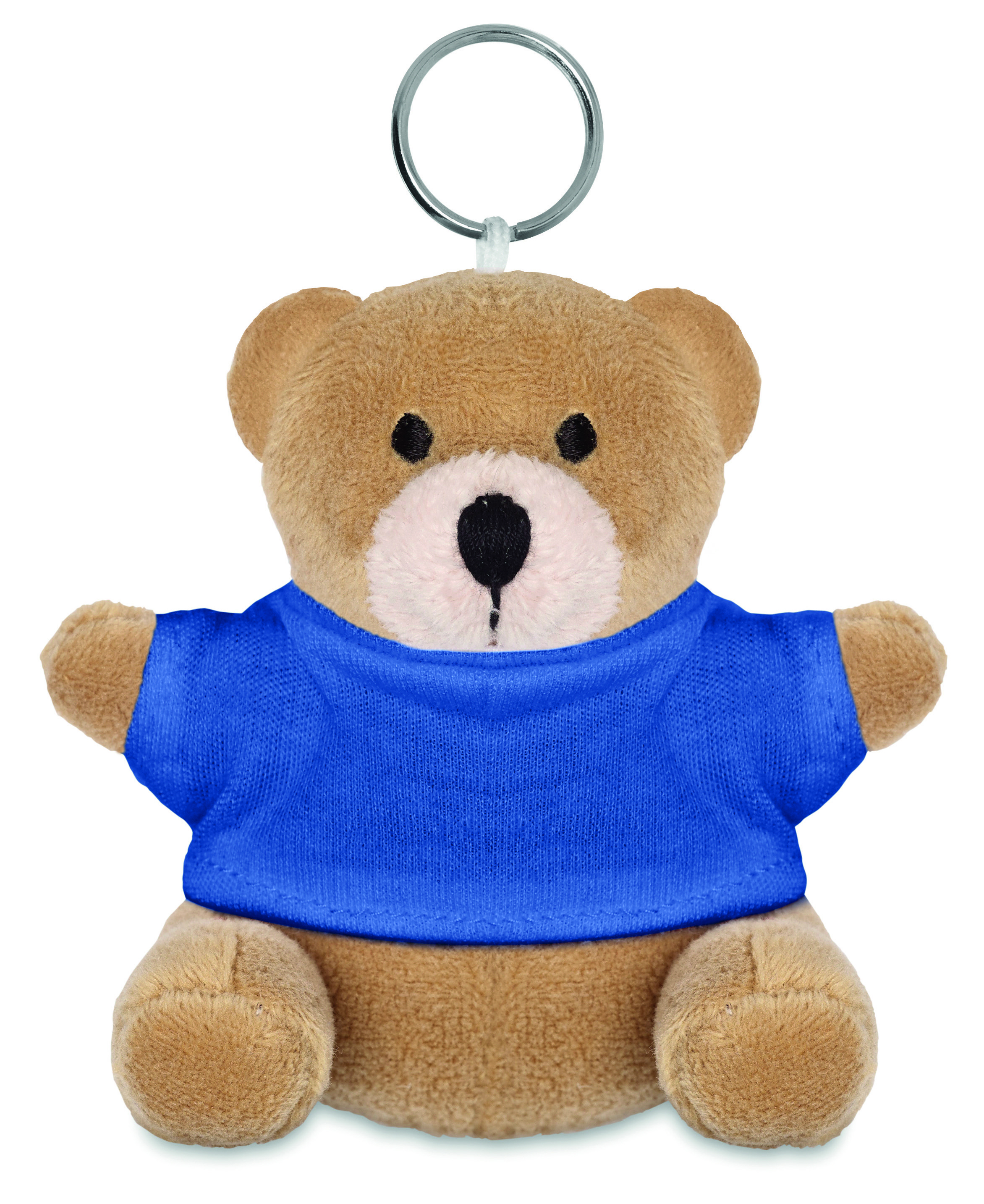 Plüschtier, Teddy, Schlüsselanhänger, blaues Shirt, süss, Teddy, Plüschtier, Schlüsselanhänger, Kleines Kuscheltier, Blaues Shirt