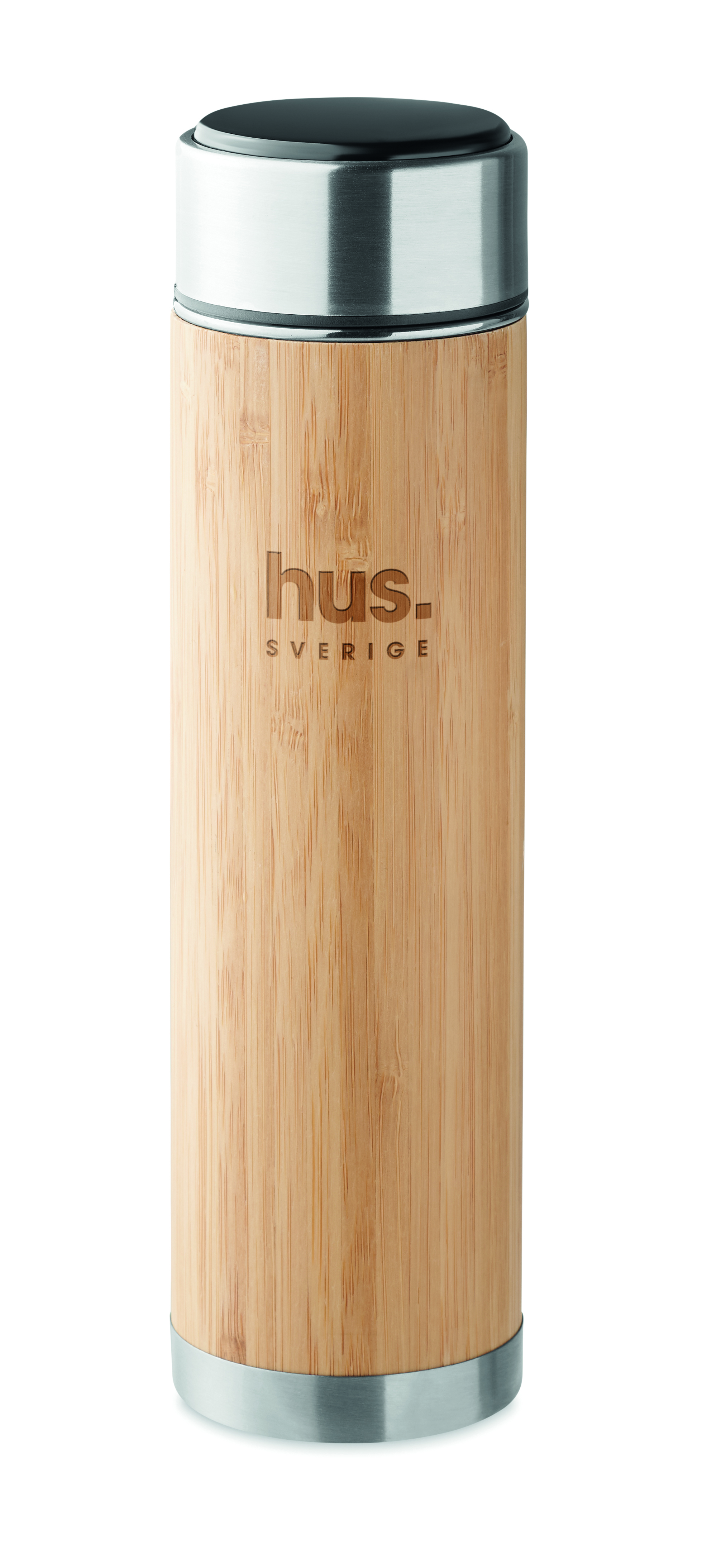 Thermobecher, Bambus, Vakuum-Isolierung, Trinkflasche, Holzoptik