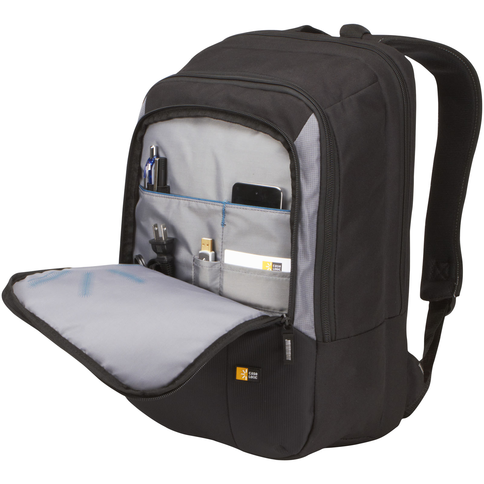 Rucksack, Reisetasche, Laptopfach, Fronttasche, Gepolsterte Schultergurte, Rucksack, Laptop-Fach, Organizer, Schulterriemen, Gepolstert, Rucksack, Laptopenfach, Organizertaschen, Schwarz, Reißverschlussverschluss