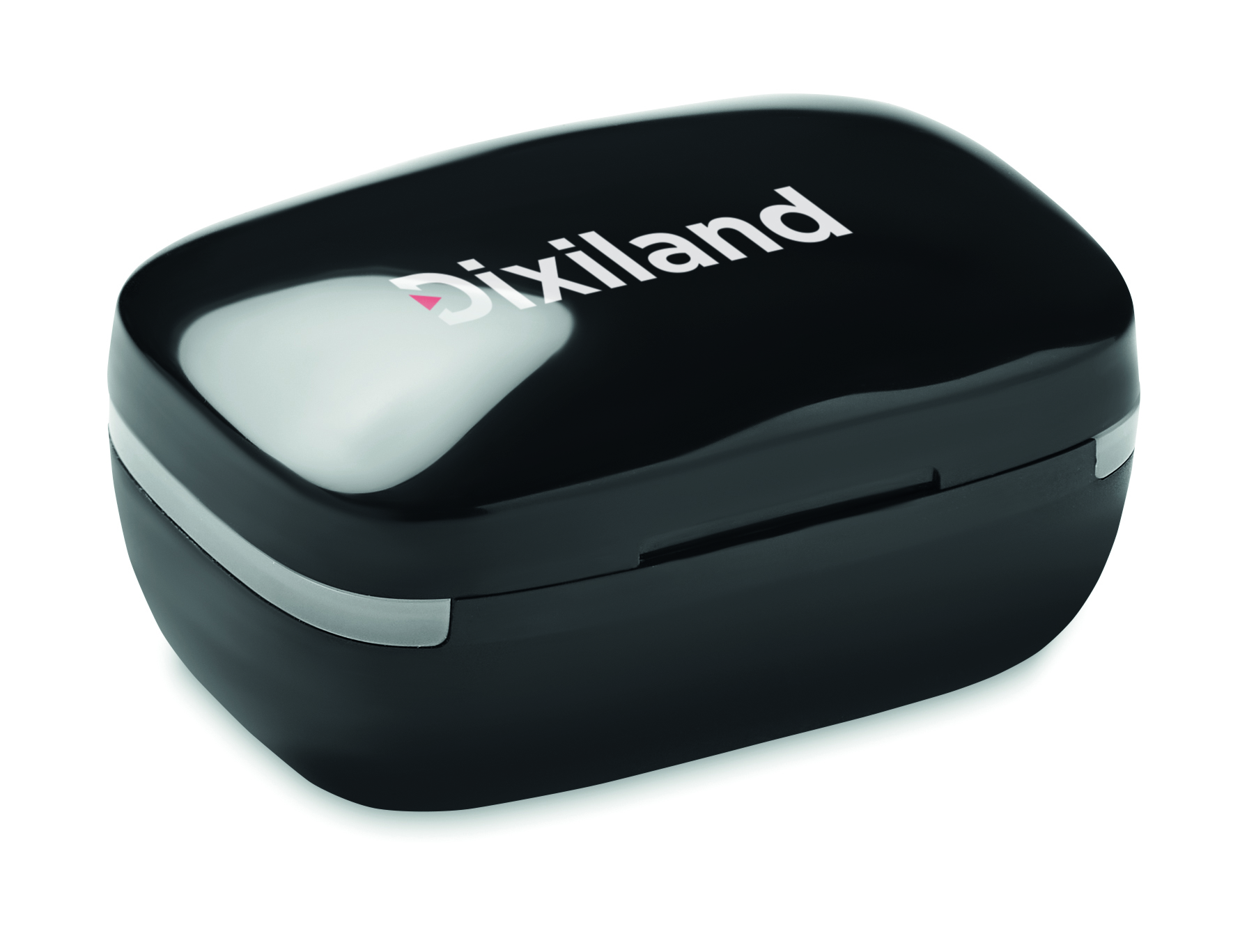 Kopfhöreretui, Schwarz, Kofferform, Kompakt, Plastik