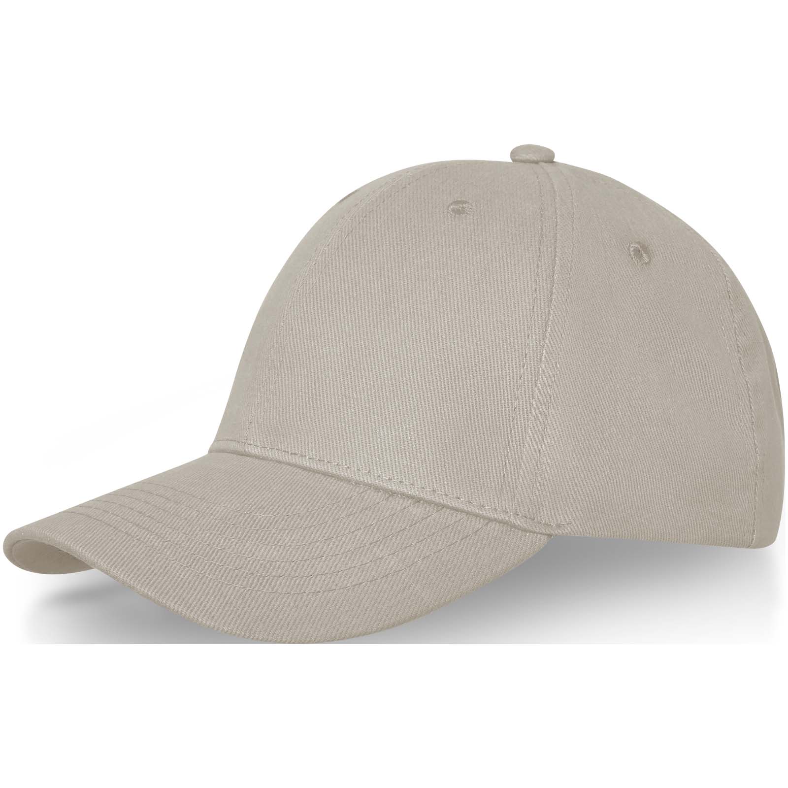 Baseballkappe, Casualmütze, Beige, Sechs-Panels, Gebogener Schirm