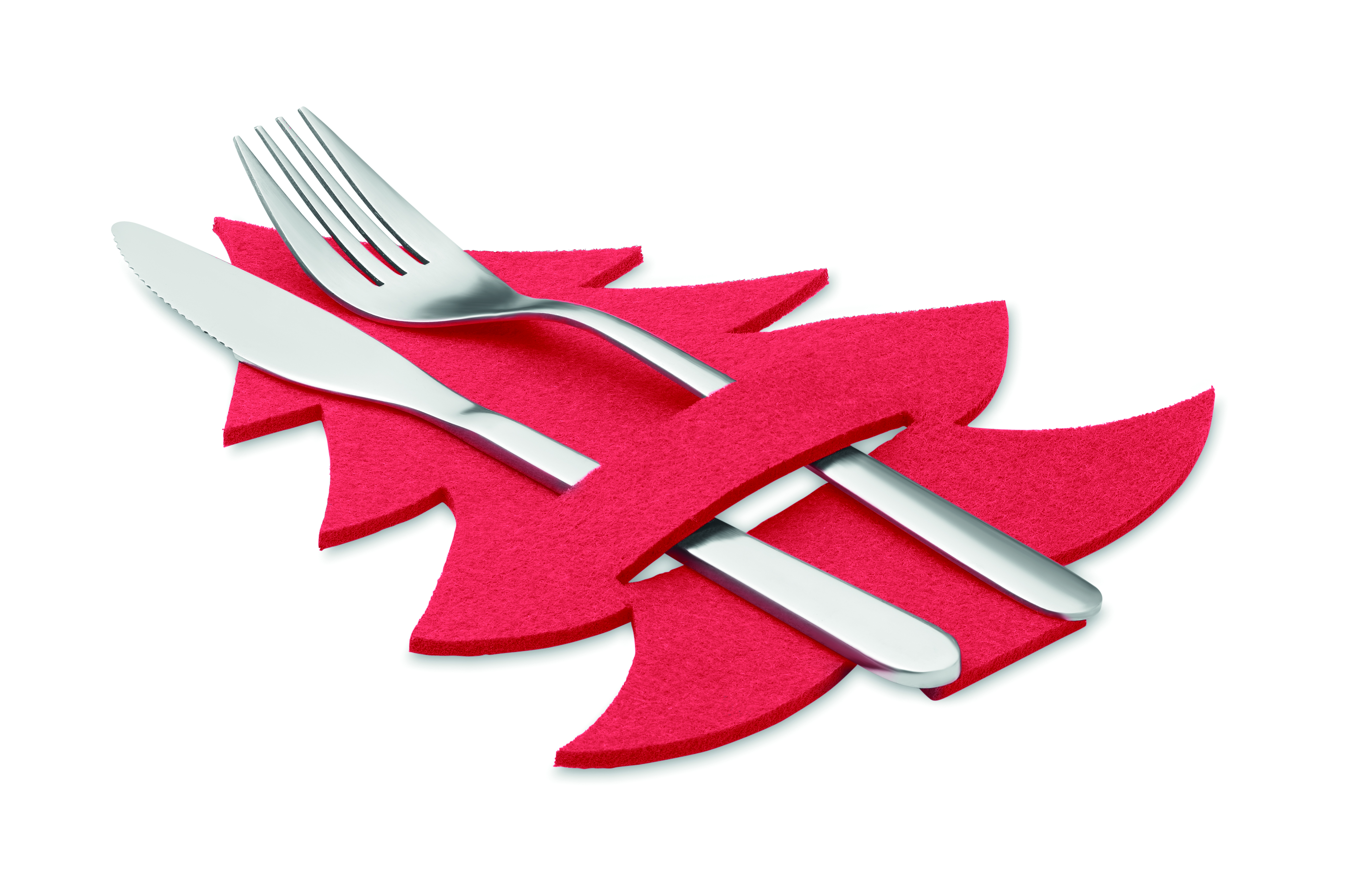 Gabel, Messer, Besteck, Stoffunterlage, Rot, Teller, Gabel, Messer, Besteck, Stoffunterlage, Küchenbesteck, Gabel, Messer, Serviettenunterlage, Roter Filzuntergrund, Gabel, Messer, Besteckset, Stoffunterlage, Rot