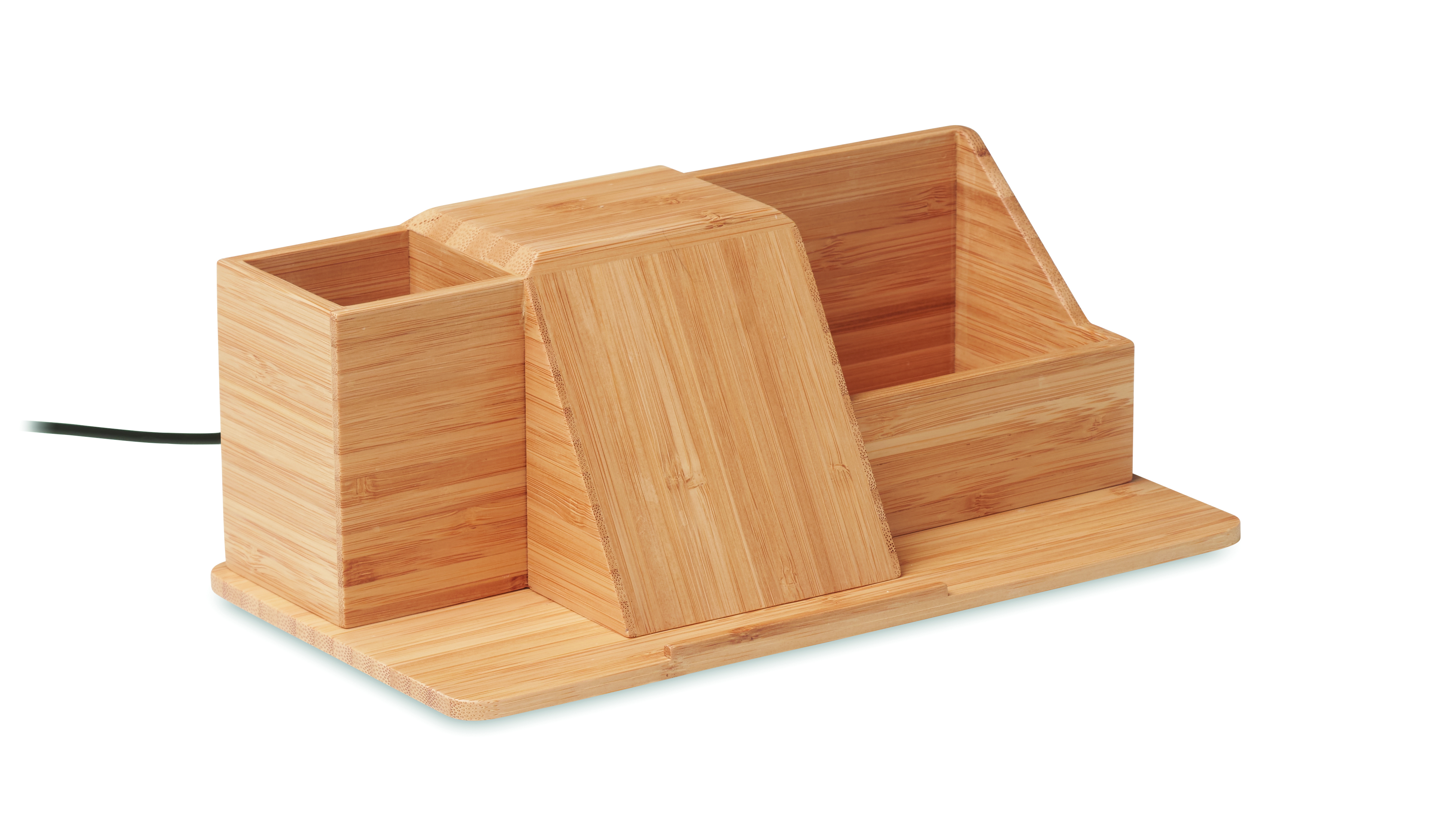 Holzorganizer, Schreibtisch-Organizer, Schlitzhalter, Holzblock, Schreibtischzubehör