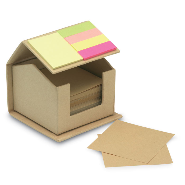 Post-it notes, Sticky notes, Kartonhaus, Notizzettel, Notenblätter