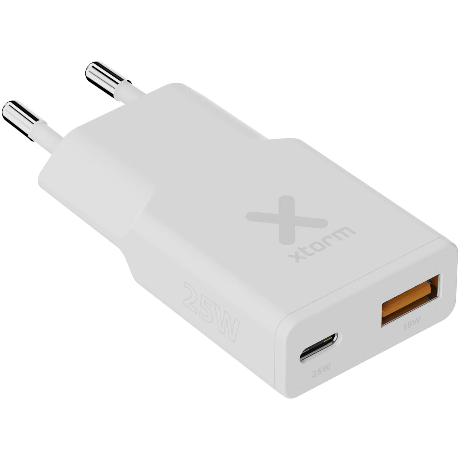 USB-C Ladegerät, Wandstecker Adapter, Dual-Port Ladegerät, 18W USB-C, 25W USB-A