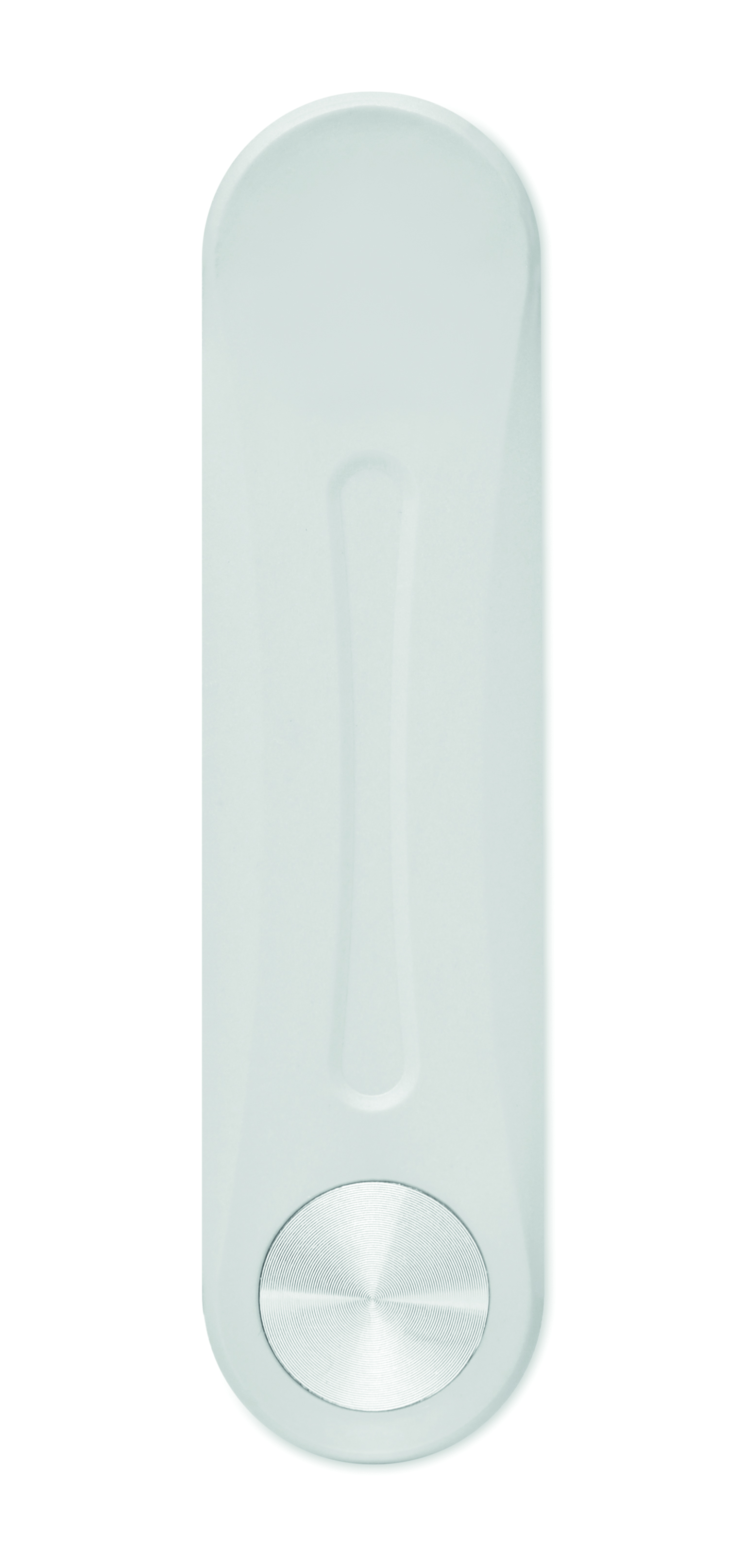 Nagelfeile, Nageldatei, Maniküre-Werkzeug, weiß, Metallknopf