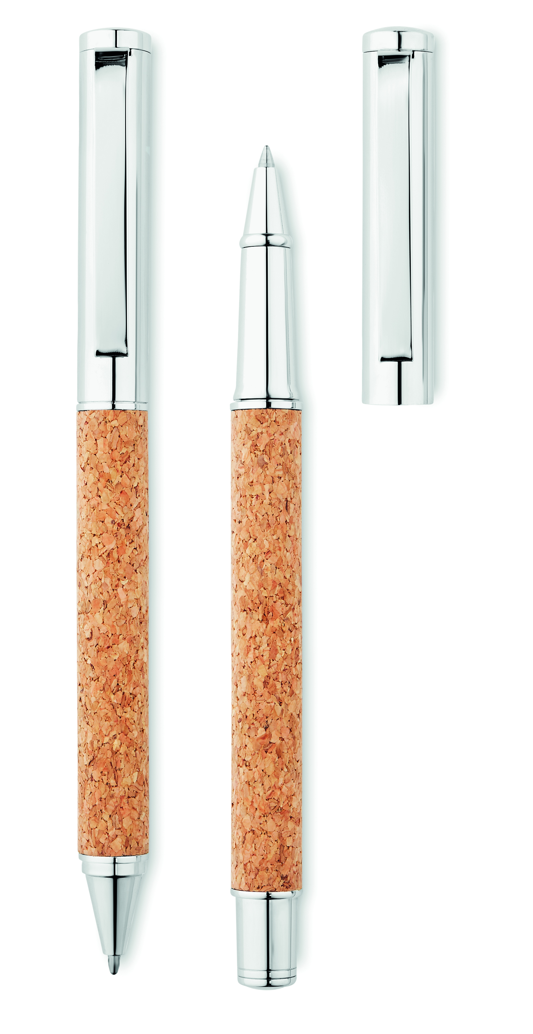 Kugelschreiber, Korkgriffel, Kork, Chrom, Kugelstift