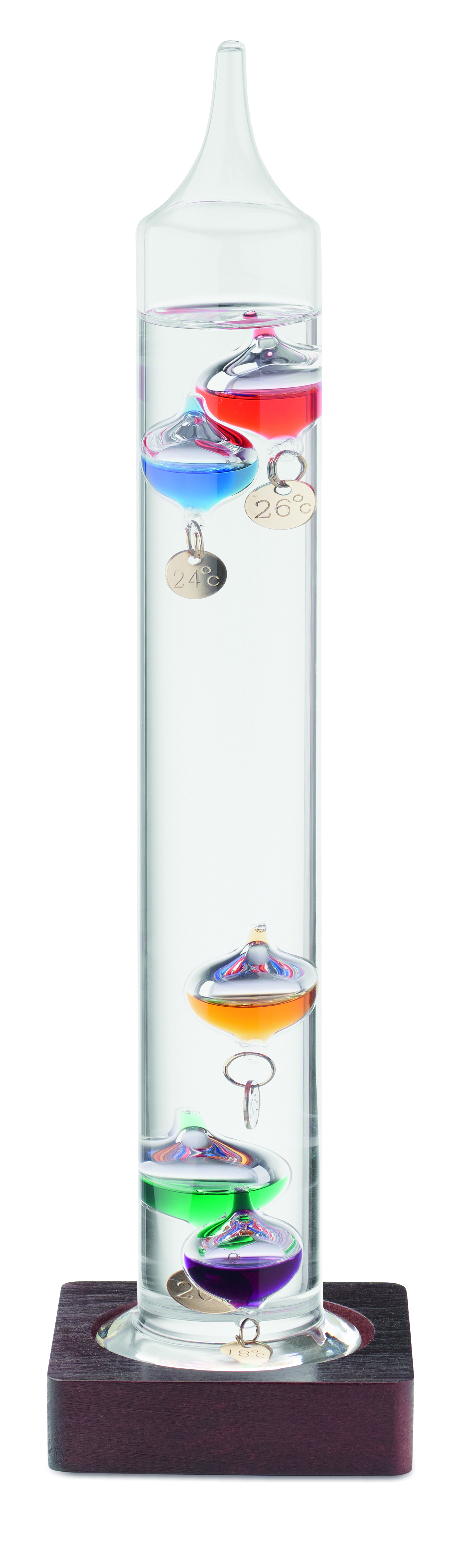 dynamometer, thermometer, liquid-filled, colorful pendulum, gas thermometer, Thermometer, Glasröhre, bunte Magneten, Pendelkupfer?, Glasrohr Thermometer, Regenbogen-Thermometer, Farbthermometer, Galileo-Thermometer, Glasröhre, Messinstrument