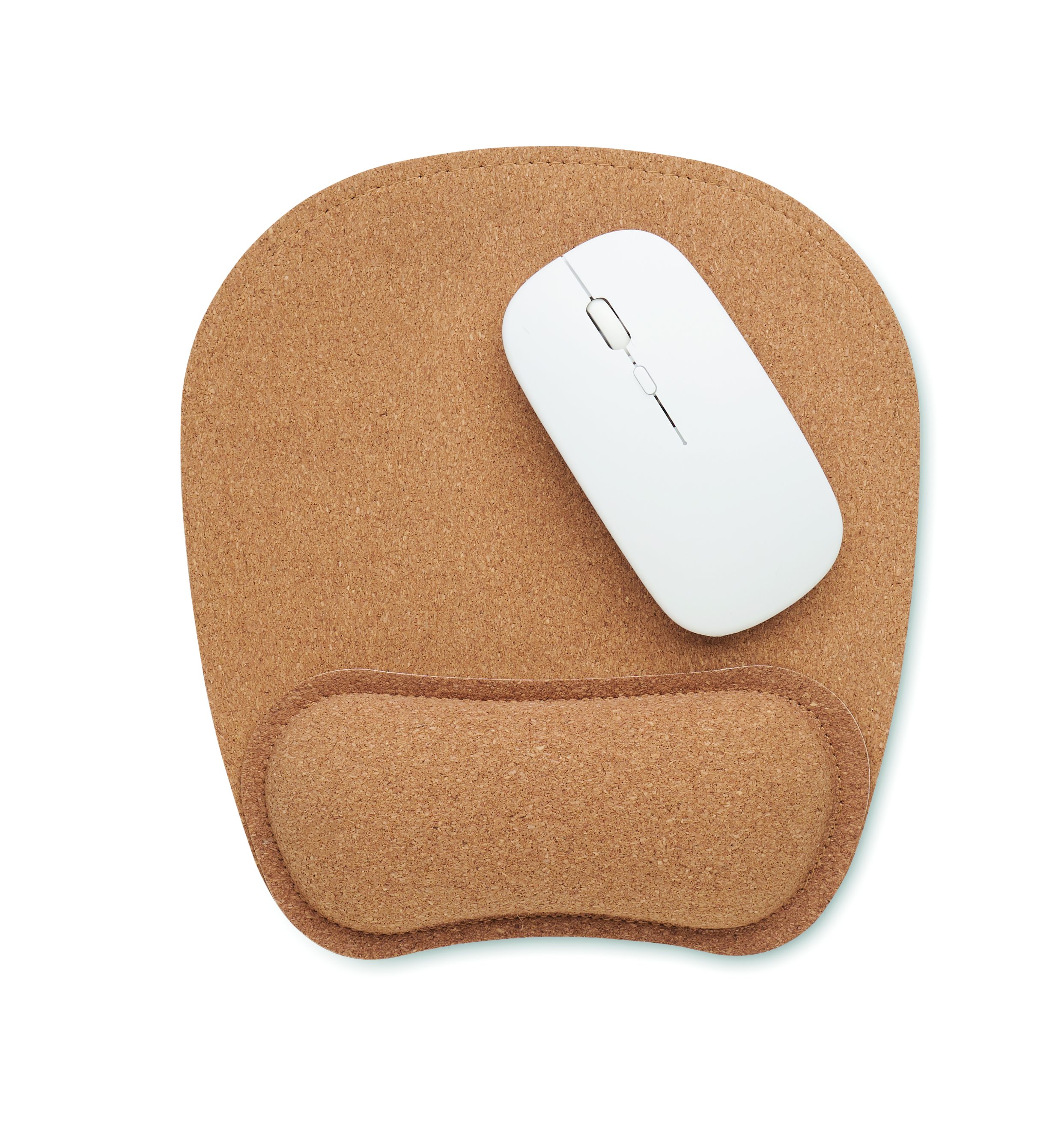 Kork-Mauspad, Mauspad, ergonomisch, weiße Funkmaus, Schreibtischzubehör, Mouse pad, Kork, Holz, Kabellose Maus, Ergonomisch, Mauspad, Korkoberfläche, Rutschfest, weiße Maus, Schreibtischzubehör