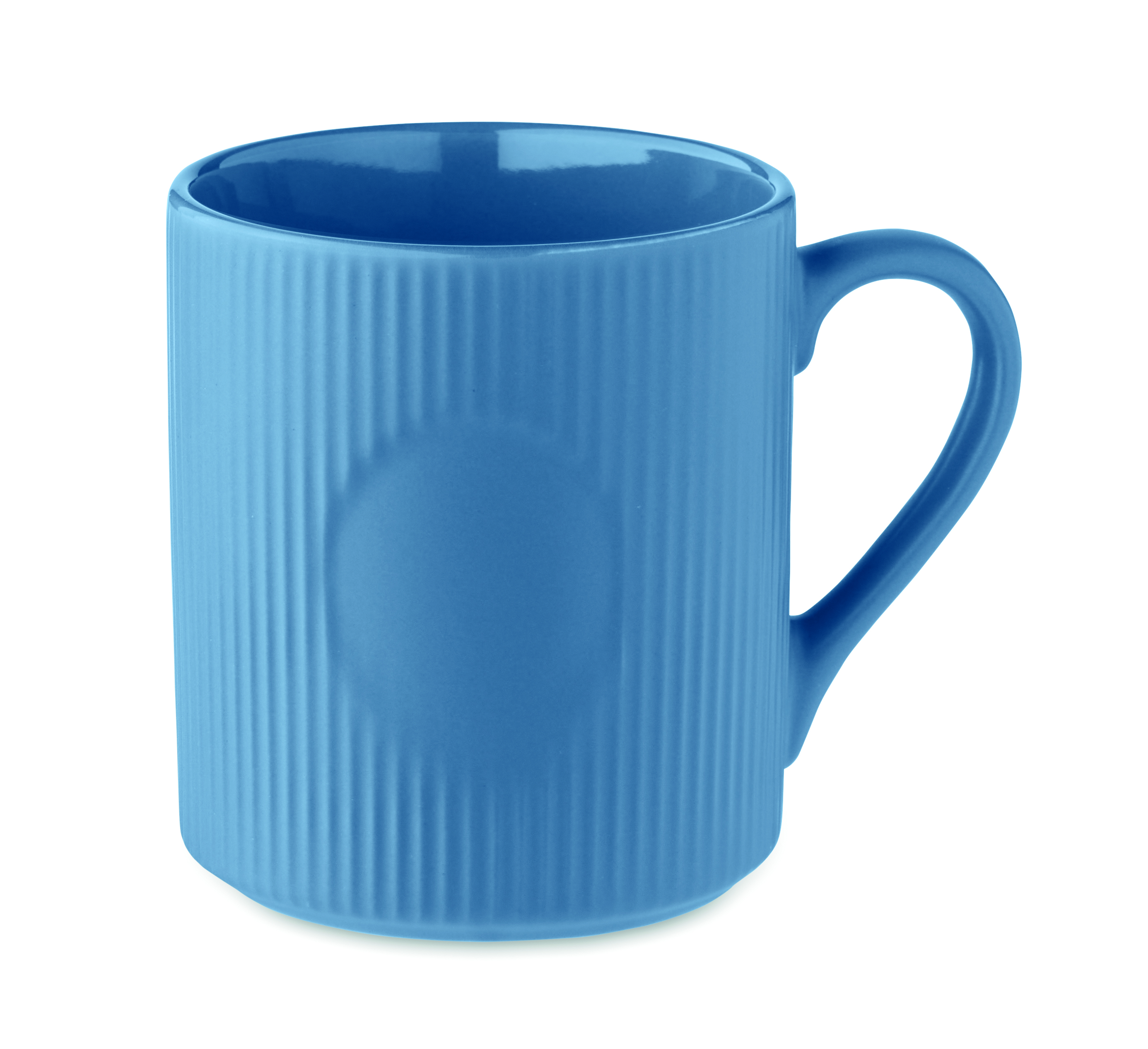 blau tasse, keramik tasse, gerippelte oberfläche, kaffeebecher, griff tasse, becher, blau, keramik, geriffelt, griff, Becher, Kaffeebecher, Keramik, Blau, geriffelt