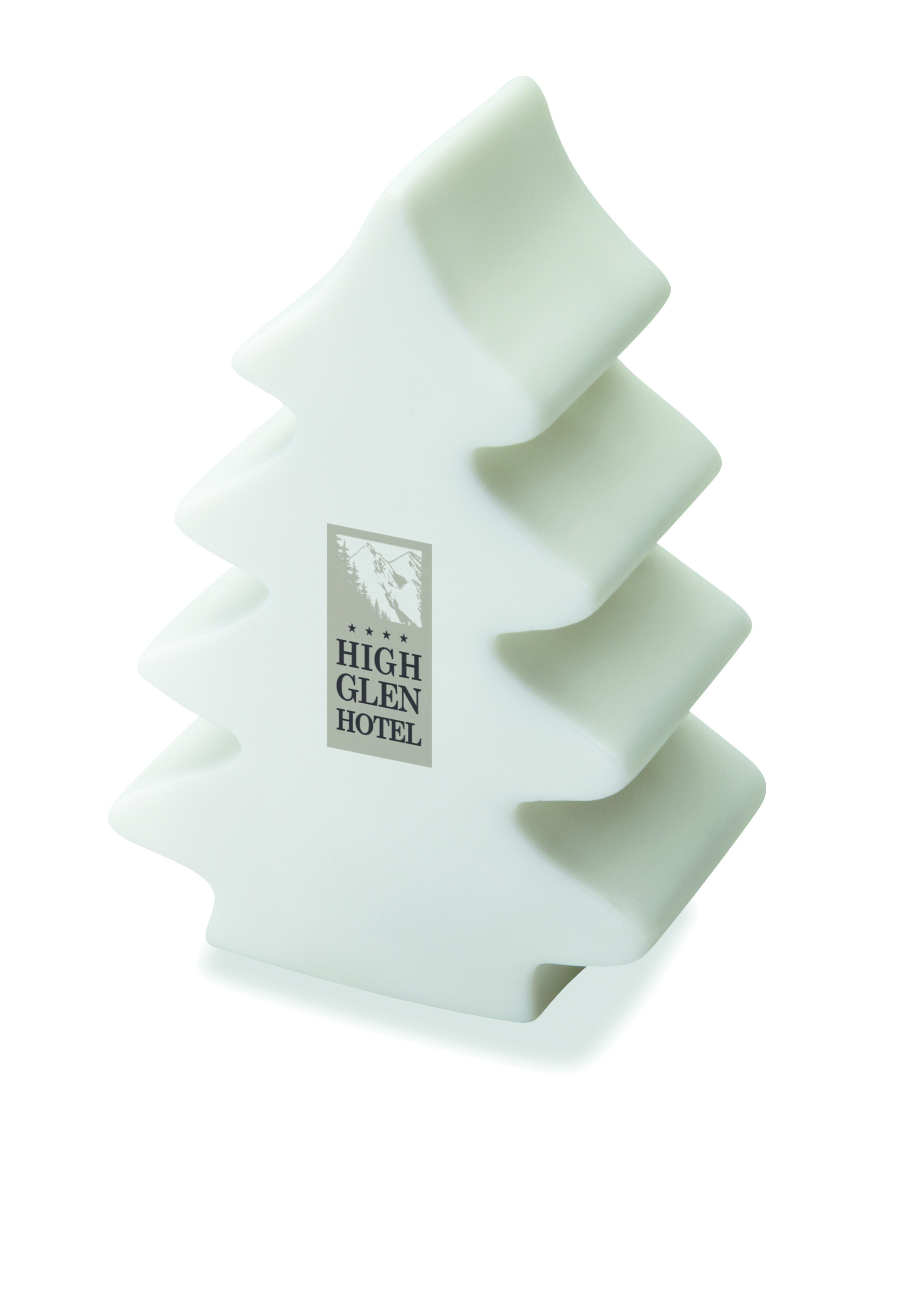 Schaumform, Weihnachtsbaum, Erinnerungspfropfen, Hotelbrand, Hotel-Geschenk, Schaumquadrat, Spaß, Hotellogo, Kunststoff, Weihnachtsbaumform, Schaumeinlage, Wärmeschutz, Hotel-Accessoire, Kunststoff, Eichenholz-Optik