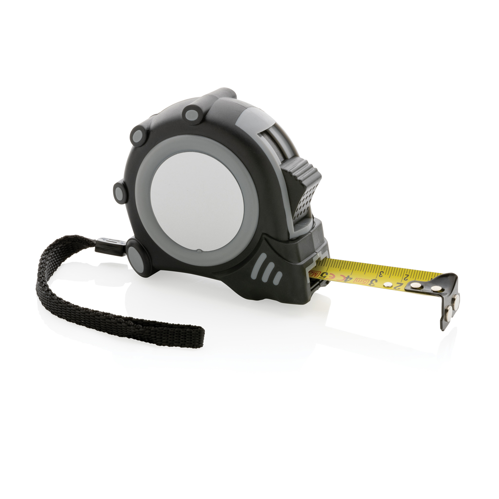 Maßband, Taschenmaßband, Kunststoffgehäuse, Streckeinheit, Schwarz-Grau
